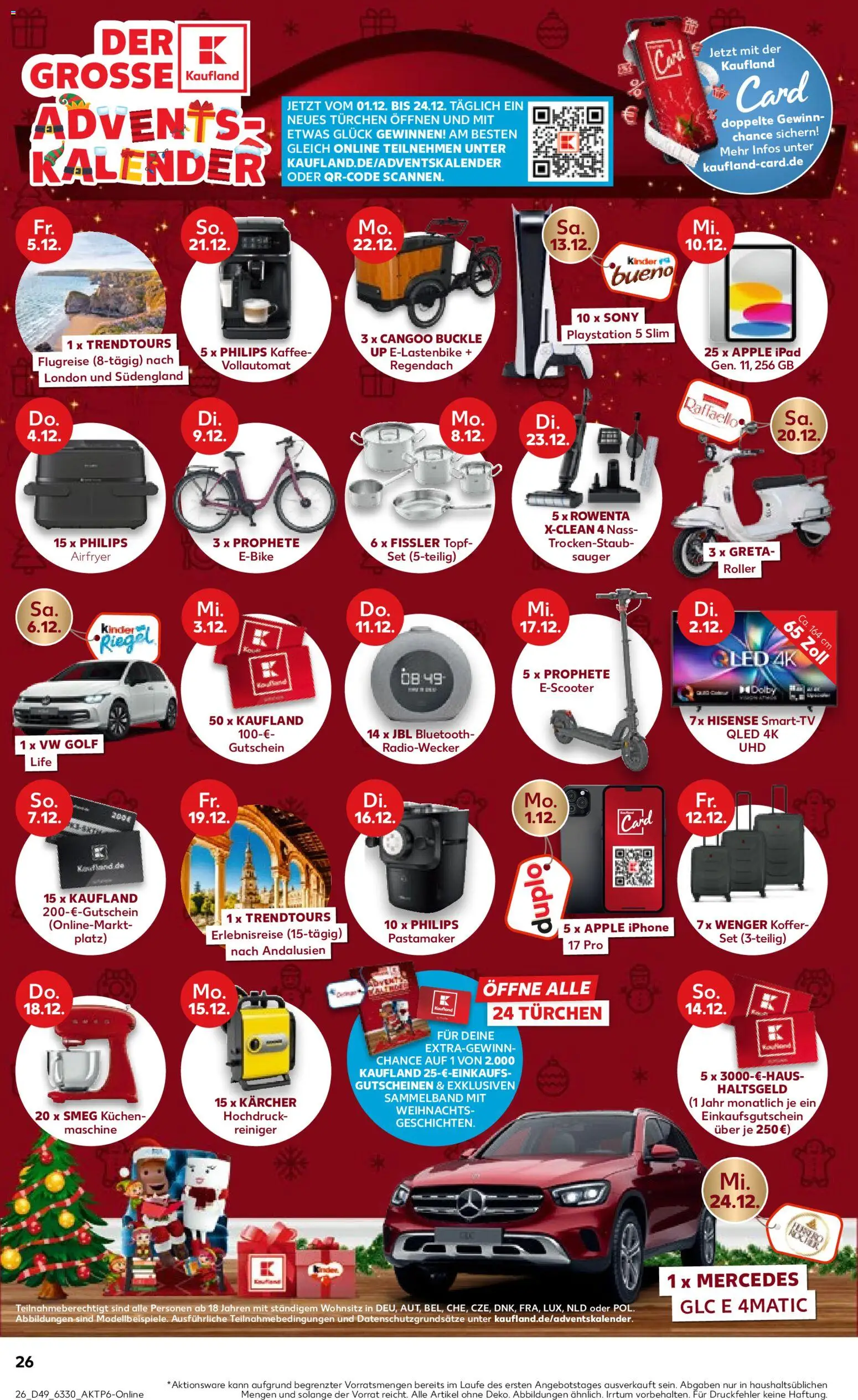 Kaufland prospekt Kiel	 – gültig ab 07.12.2025 | Seite: 26 | Produkte: E-Bike, Hochdruckreiniger, Koffer, Tablet
