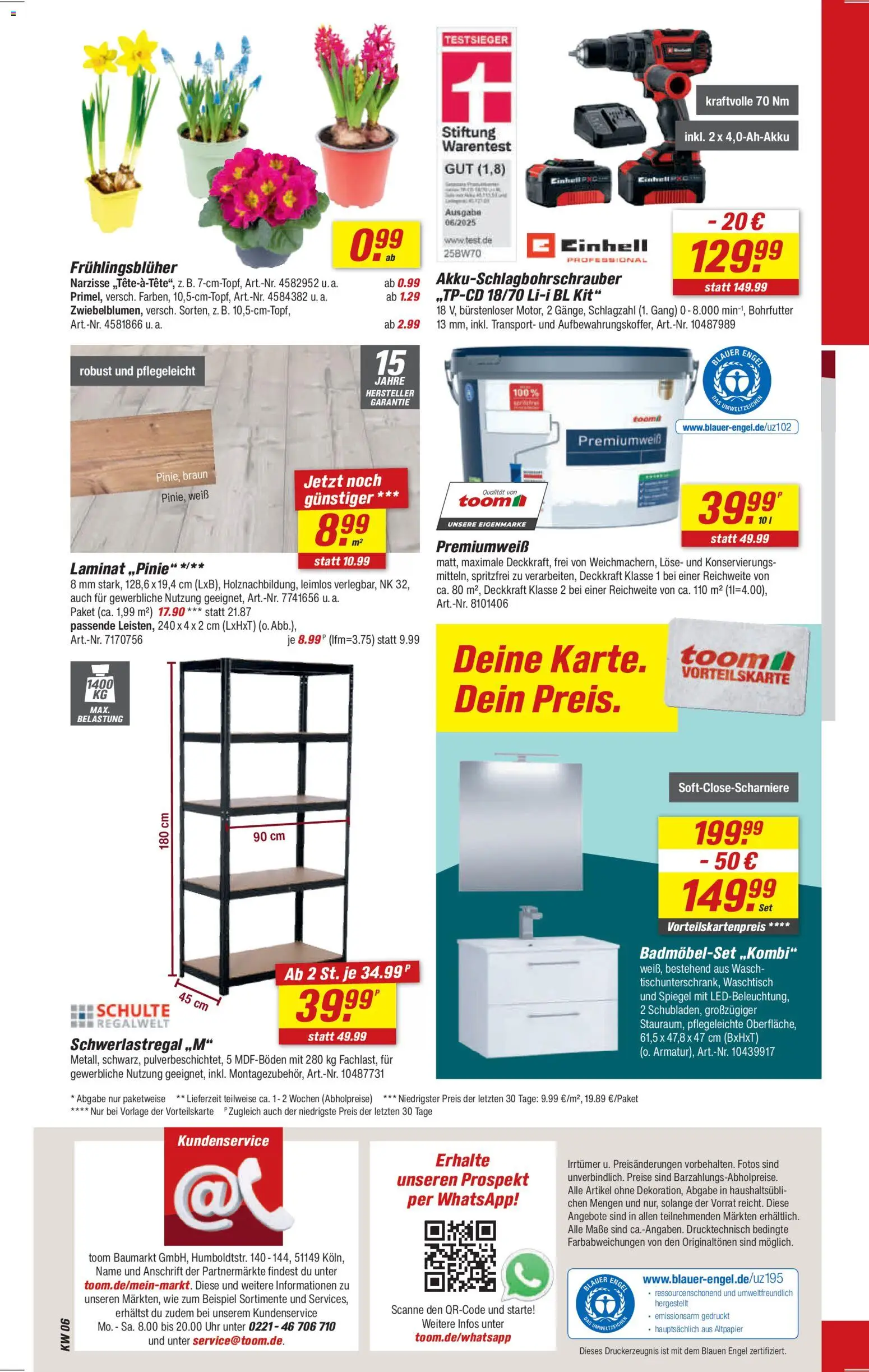 Toom Baumarkt Prospekt 	 – gültig ab 31.01.2026 | Seite: 8 | Produkte: Spiegel, Waschtisch, Schwerlastregal, Uhr