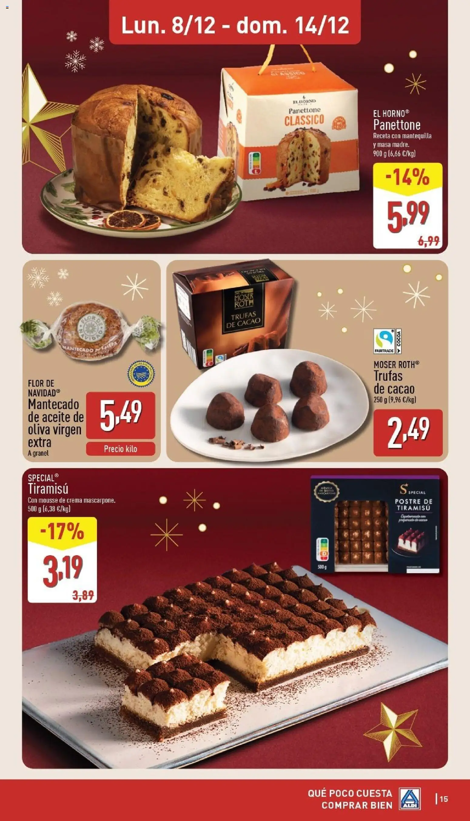 Aldi folleto Canarias │ válido desde el 08.12.2025 | Página: 15 | Productos: Aceite, Aceite de oliva virgen extra, Horno, Φρυγανιές σικάλεως