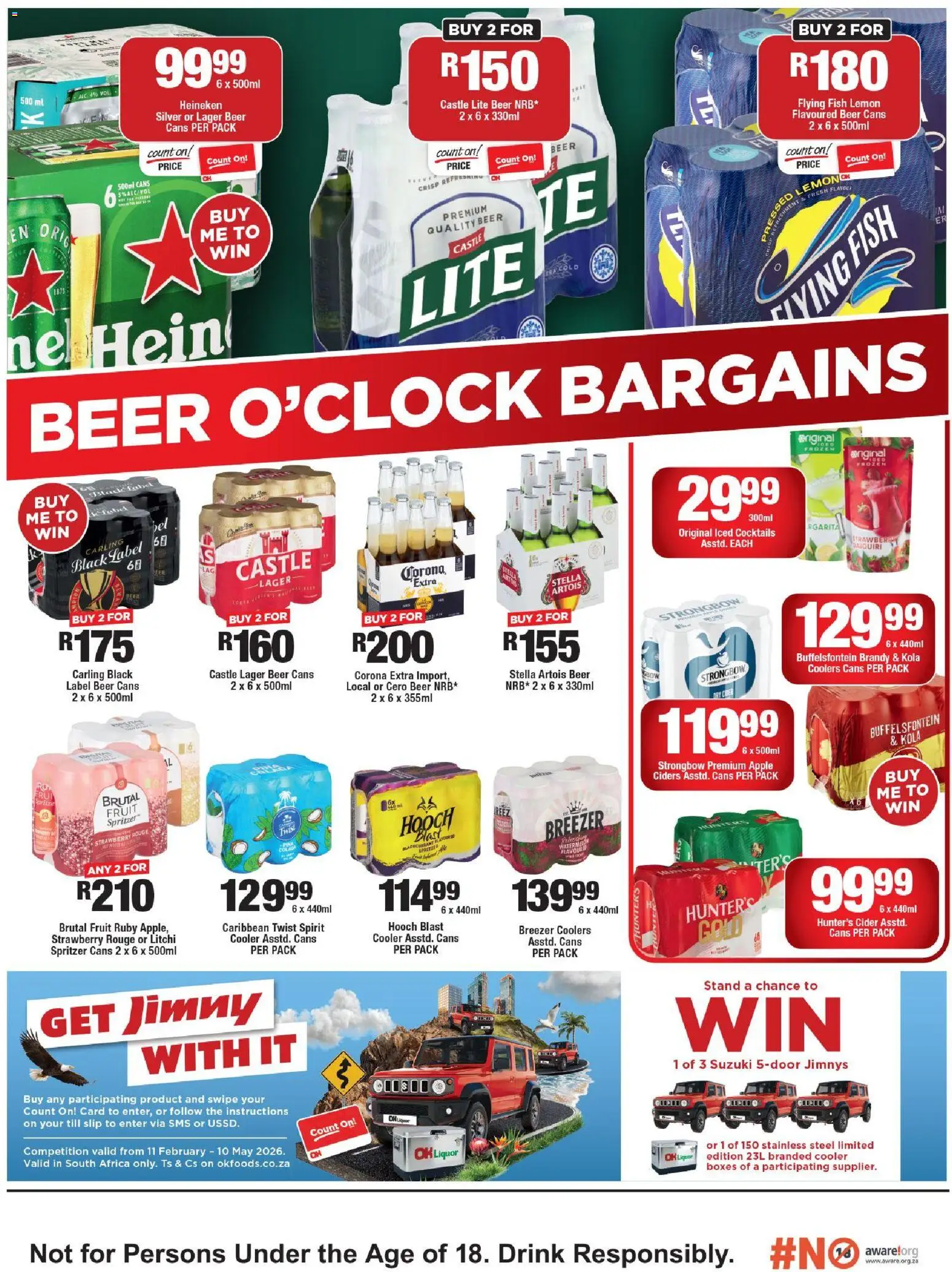 New OK Foods catalogue – valid from 25.03.2026 | Page: 3 | Products: Brandy, Cooler, Fish, Fruit