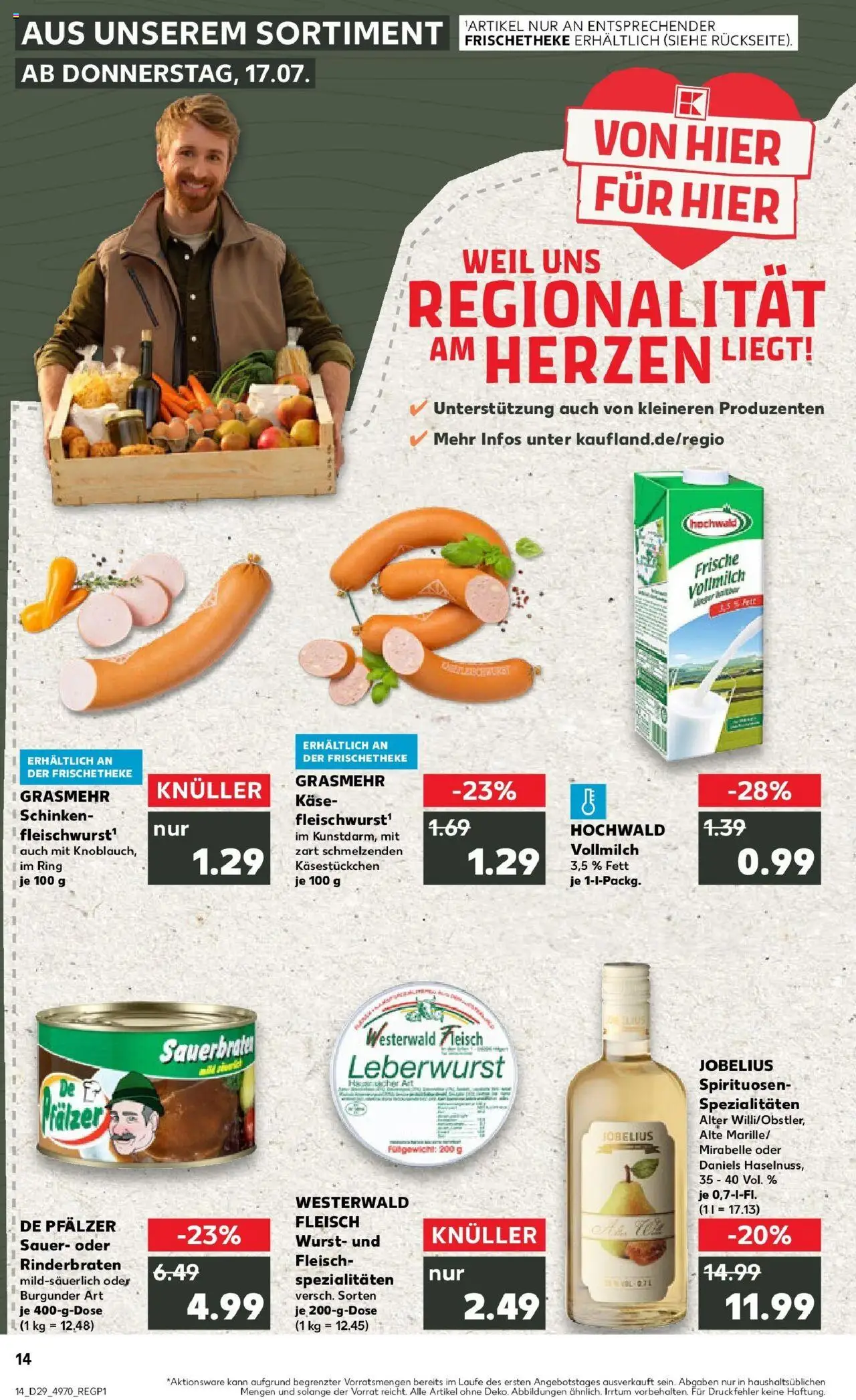 Kaufland prospekt Bendorf	 - gültig ab dem 21.07.2025 | Seite: 27 | Produkte: Rinderbraten, Wurst, Schinken, Fleisch