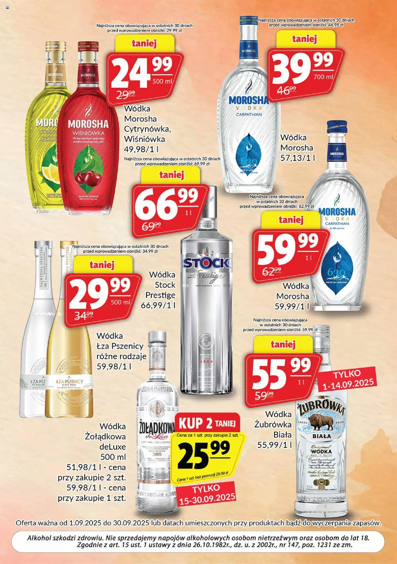 Prim Market Gazetka - Oferta alkoholowa od 01.09.2025 | Strona: 3 | Produkty: Żubrówka, Vodka, Alkohol, Wódka