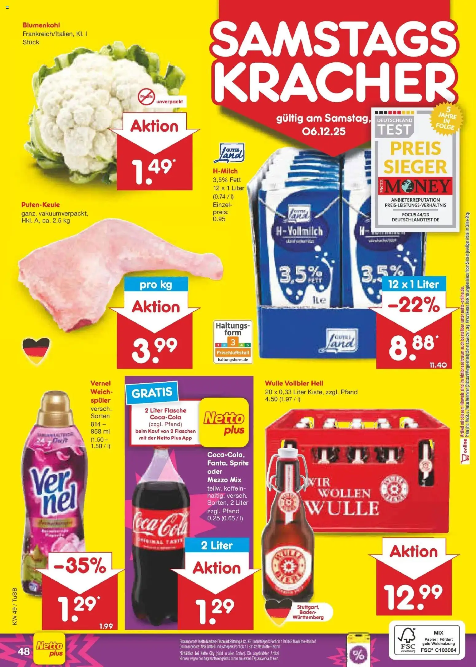 Netto Marken-Discount prospekt Calw-Stammheim	 – gültig ab 01.12.2025 | Seite: 51 | Produkte: Mezzo mix, Cola, Oder mezzo mix, Vernel