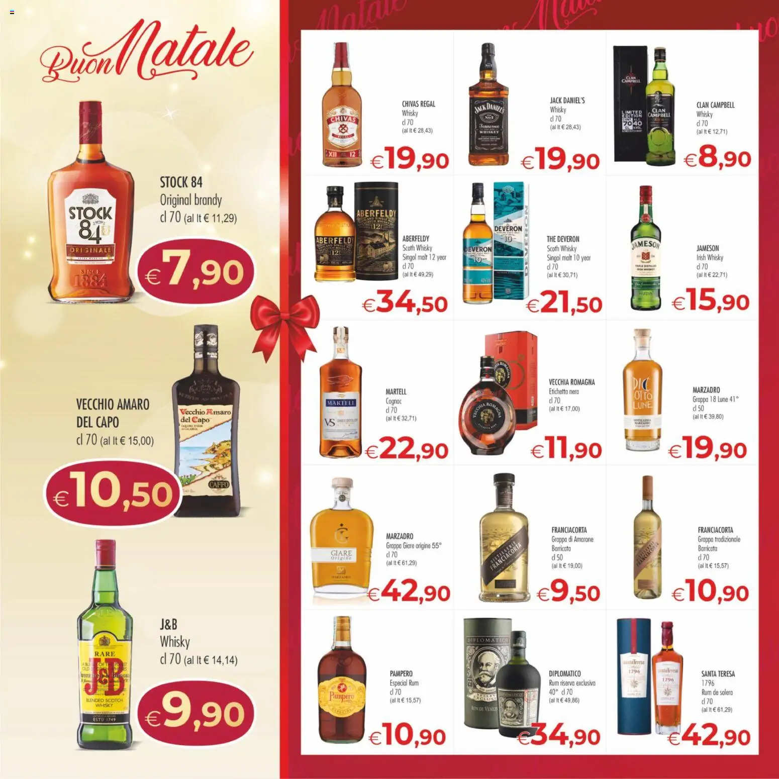 Volantino MerSi Supermercati del 13.12.2025 | Pagina: 6 | Prodotti: Rum, The, Grappa, Brandy