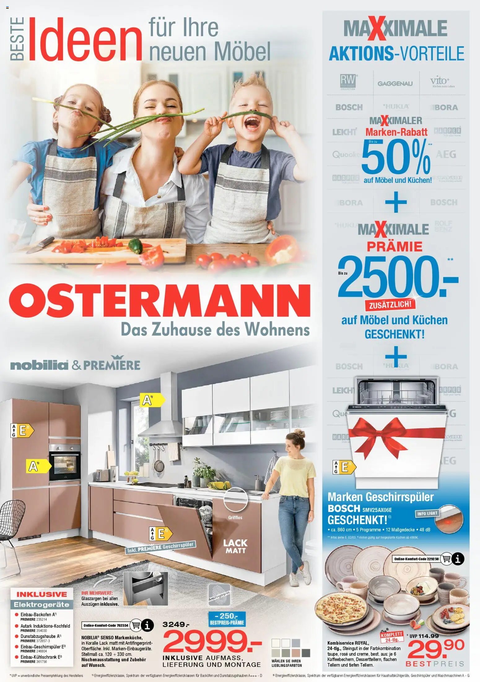 Ostermann Prospekt 	 – gültig ab 25.10.2025 | Seite: 1 | Produkte: Bosch, Geschirrspüler, Backofen, Kuchen