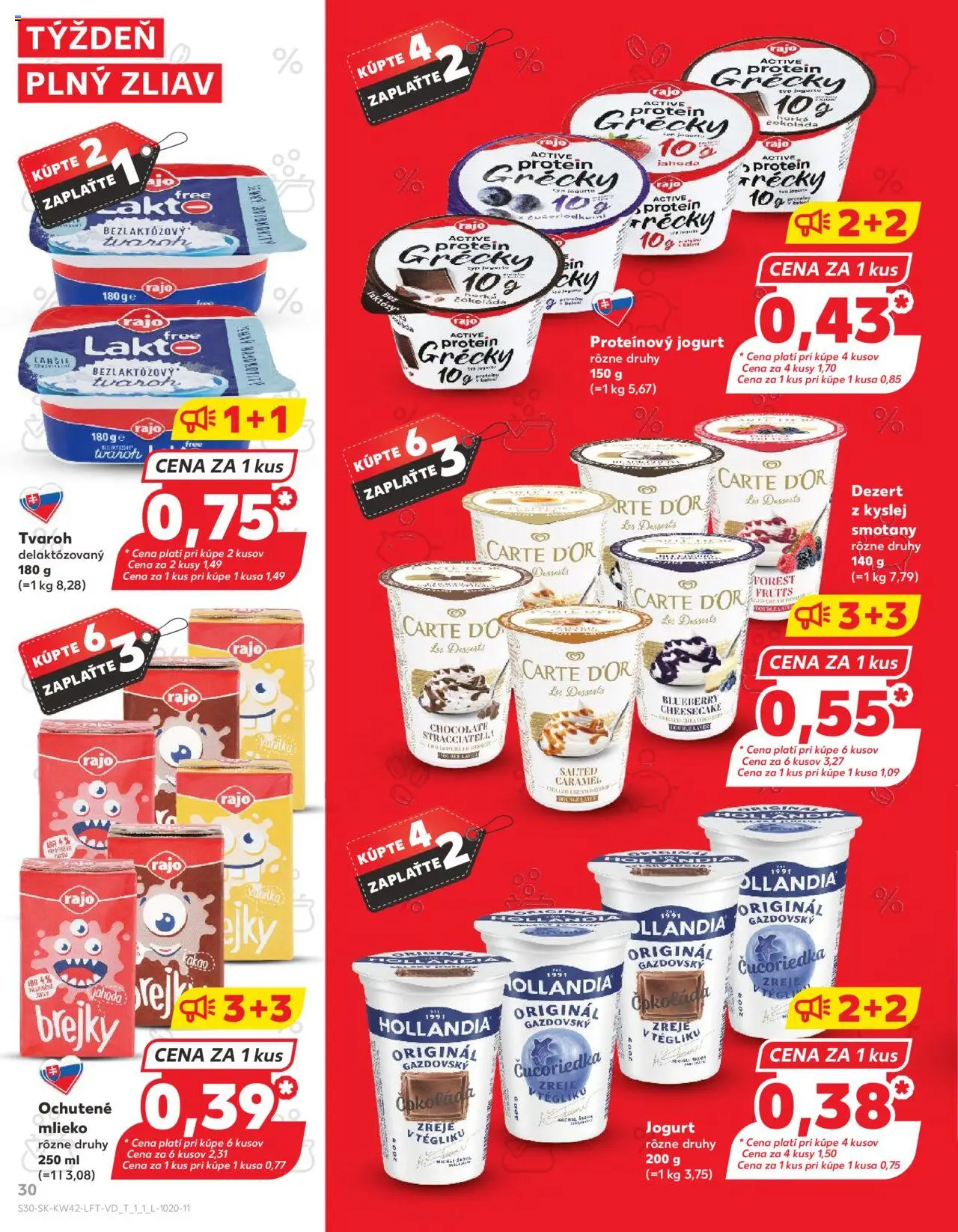 Nové Kaufland akcie – leták je platný od 16.10.2025 | Strana: 30 | Produkty: Mlieko, Jogurt, Protein, Čokoláda