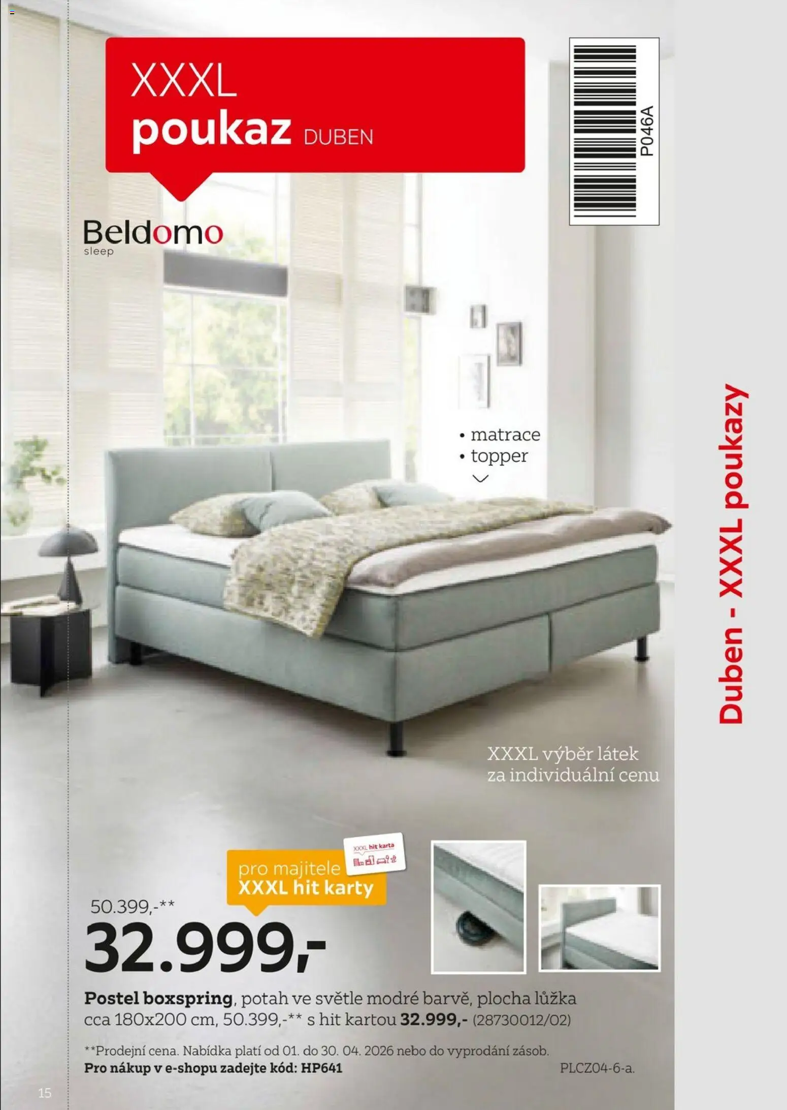 XXXLutz leták - Být věrným zákazníkem se vyplatí od 01.02.2026 | Strana: 15 | Produkty: Postel, Matrace, Karty