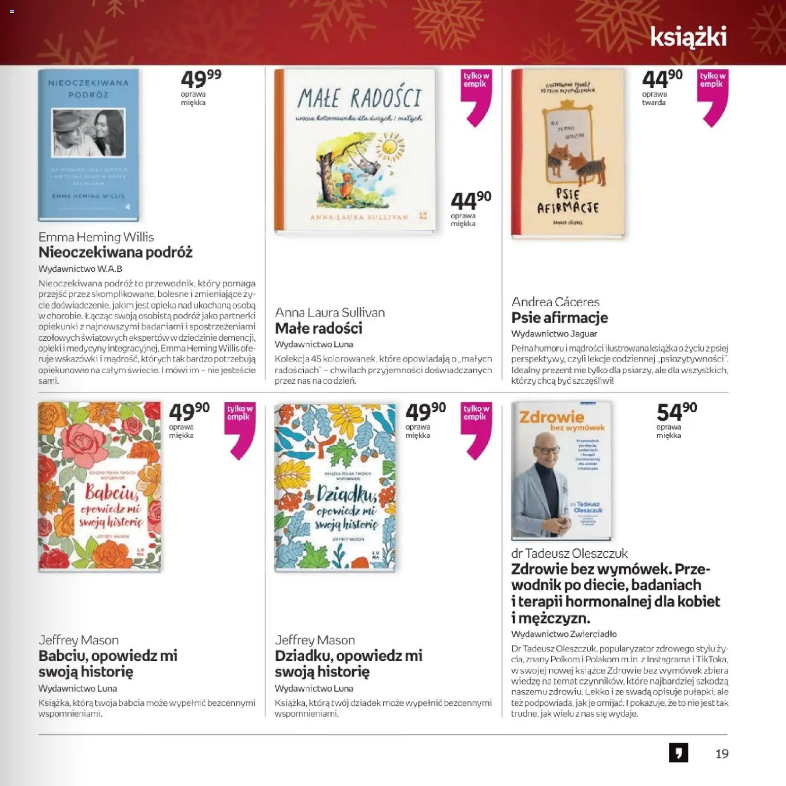 Empik promocje - Witaj w klubie znajdujących trafione prezenty dla każdego od 10.12.2025 | Strona: 19 | Produkty: Książki