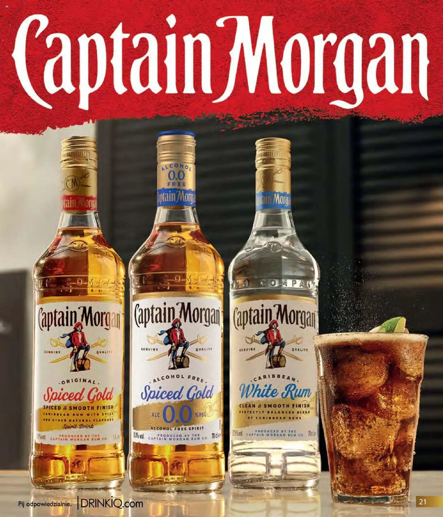 Eurocash gazetka - Horeca od 01.03.2026 | Strona: 21 | Produkty: Captain Morgan, Rum, Finish