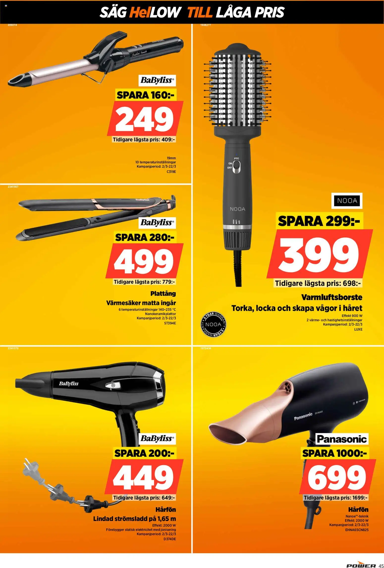 Power reklamblad aktuell från 16.03.2026 | Sida: 45 | Produkter: Plattång, Såg, Matta