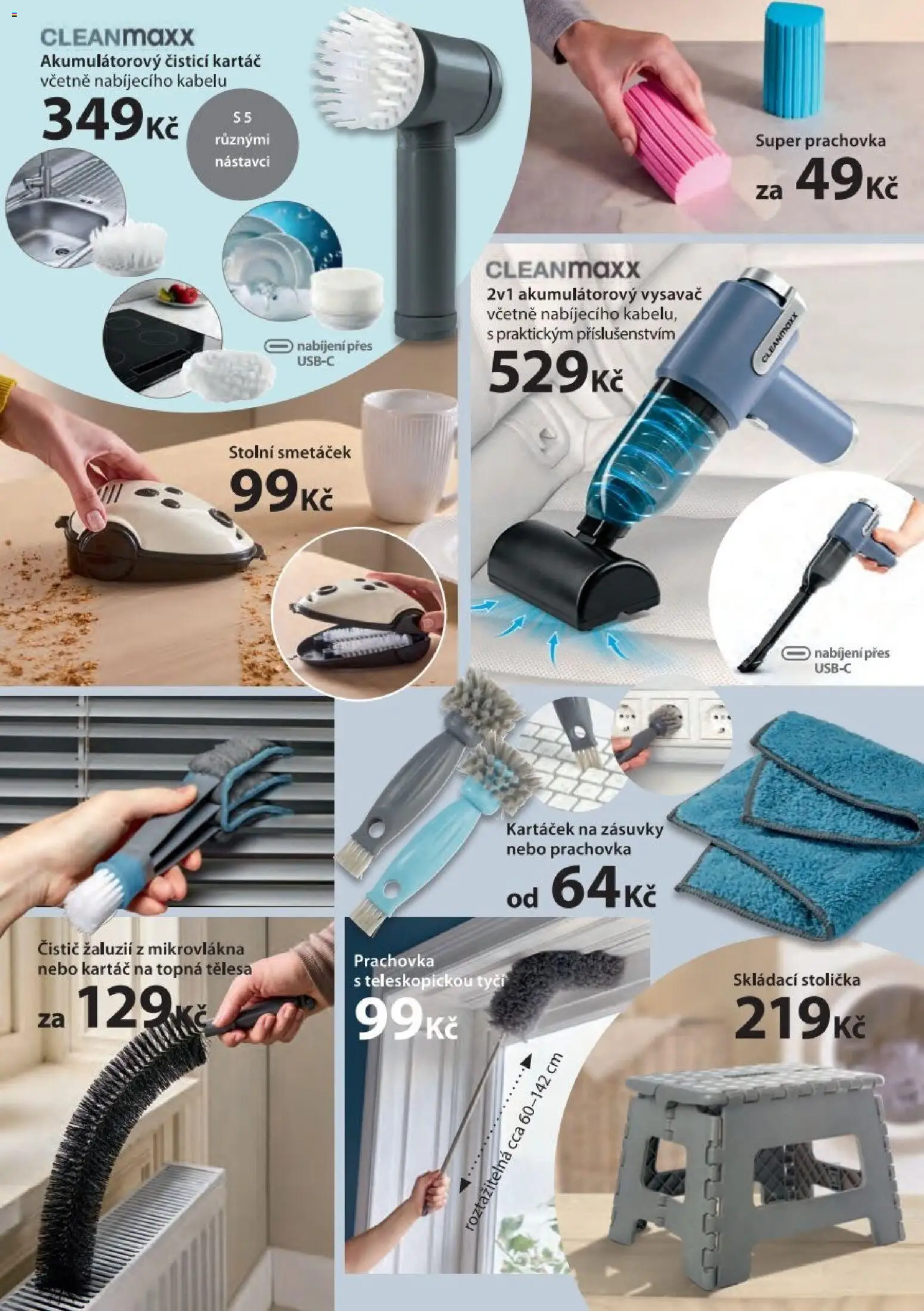 NKD leták od 16.02.2026 | Strana: 4 | Produkty: Vysavač, Stolička, Skládací stolička, Smetáček