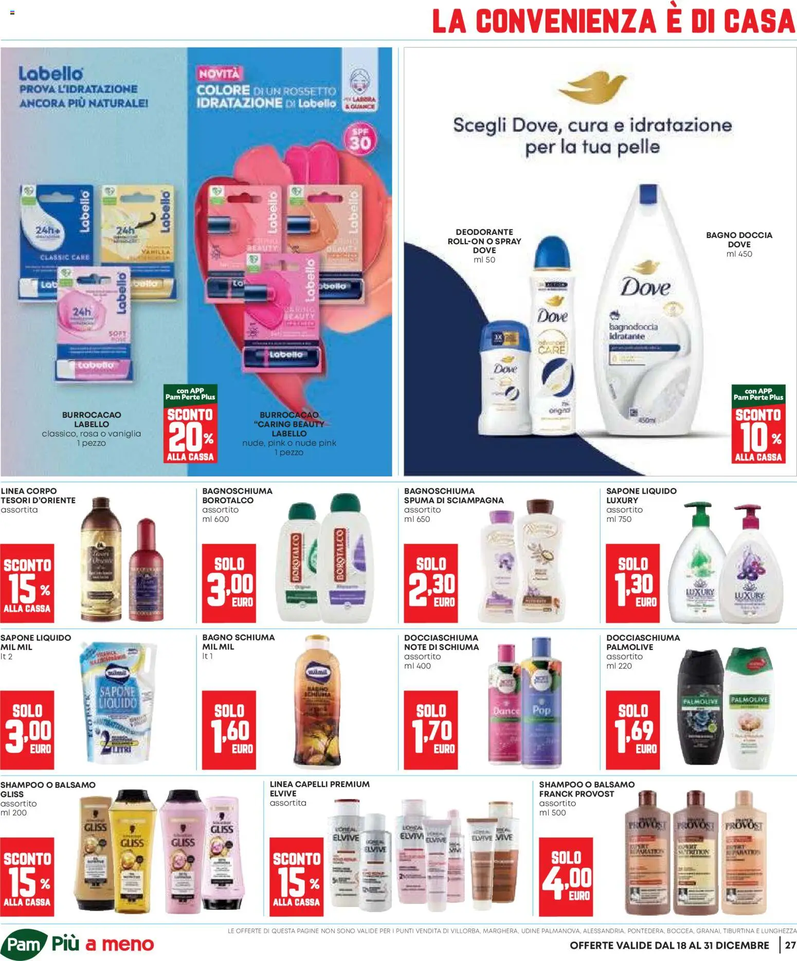 Volantino Panorama del 18.12.2025 | Pagina: 27 | Prodotti: Shampoo, Balsamo, Deodorante, Bagno