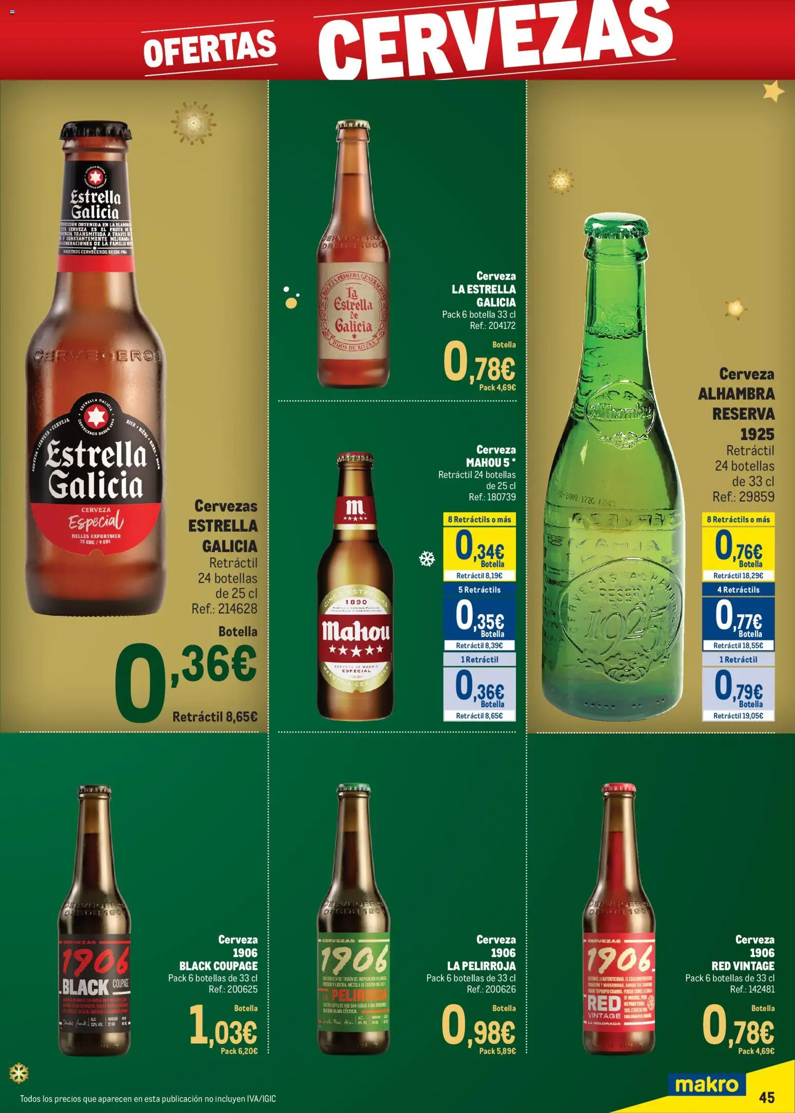Makro - Precios Navidad Sur │ válido desde el 24.11.2025 | Página: 45 | Productos: Cerveza