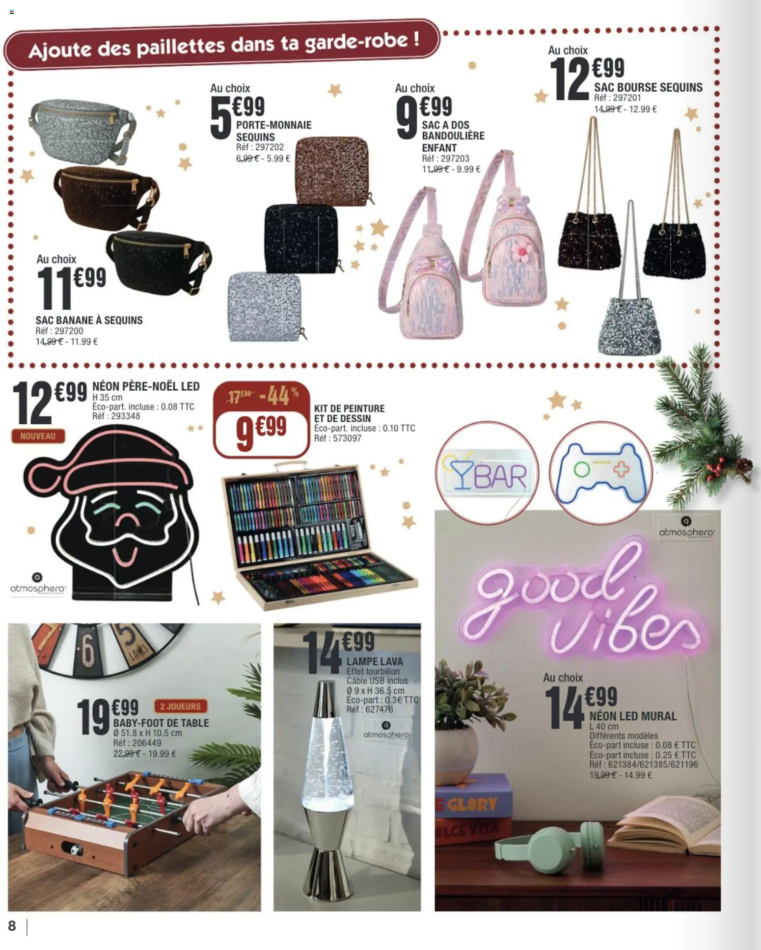 {H1} | Page: 8 | Produits: Kit de peinture, Câble, Table, Sac à dos