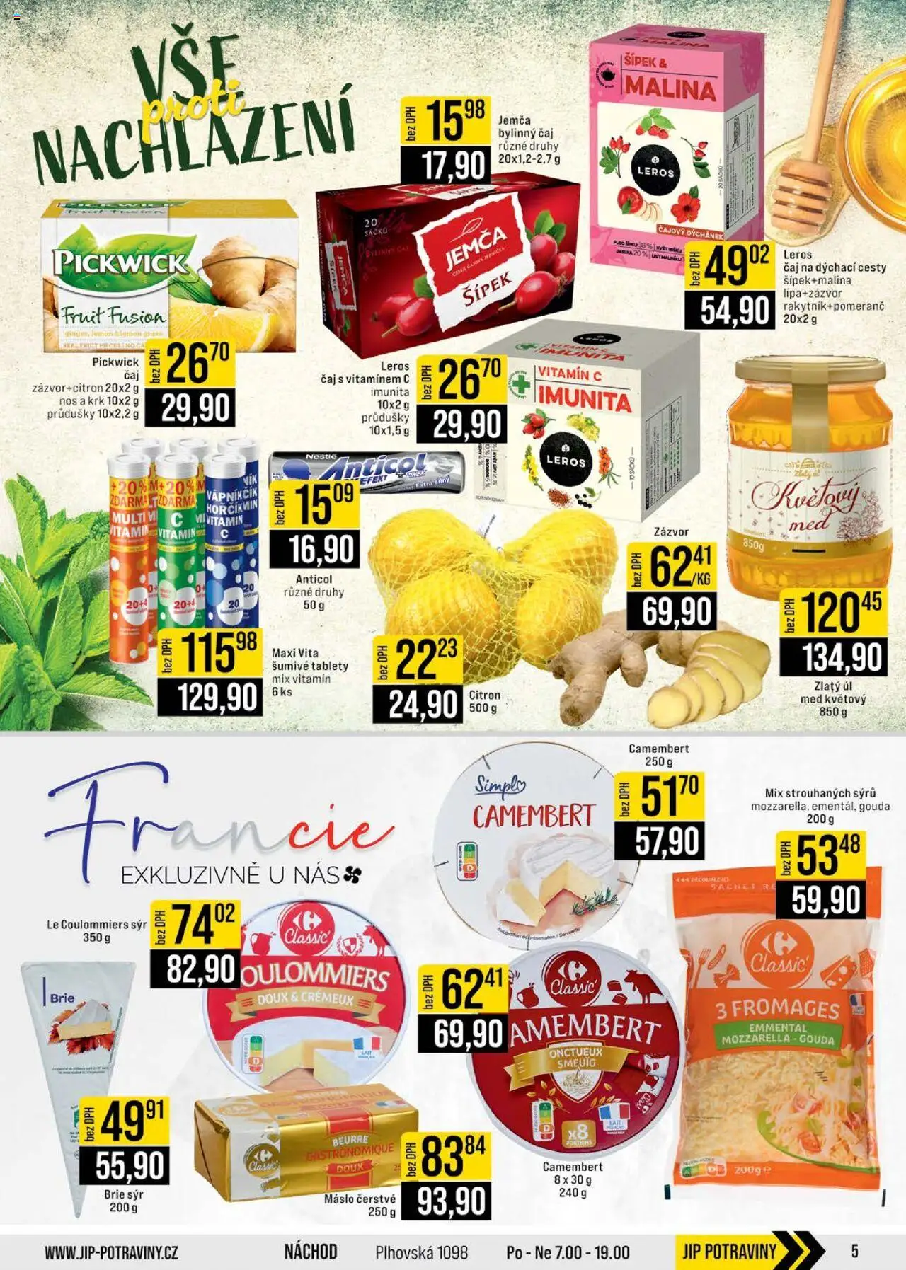Jip leták - Cash & Carry od 15.10.2025 | Strana: 5 | Produkty: Sýr, Zázvor, Mozzarella, Camembert