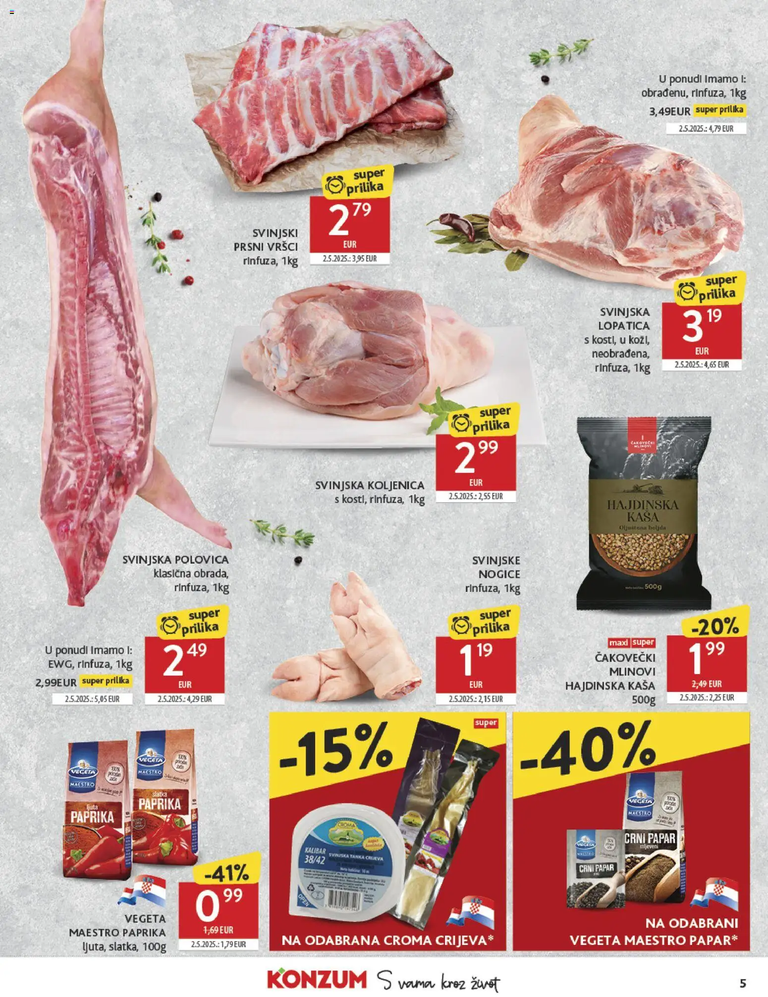 Konzum HR akciós ujság - amely érvényes a következő dátumtól: 07.01.2026 | Oldal: 5 | Termékek: Vegeta