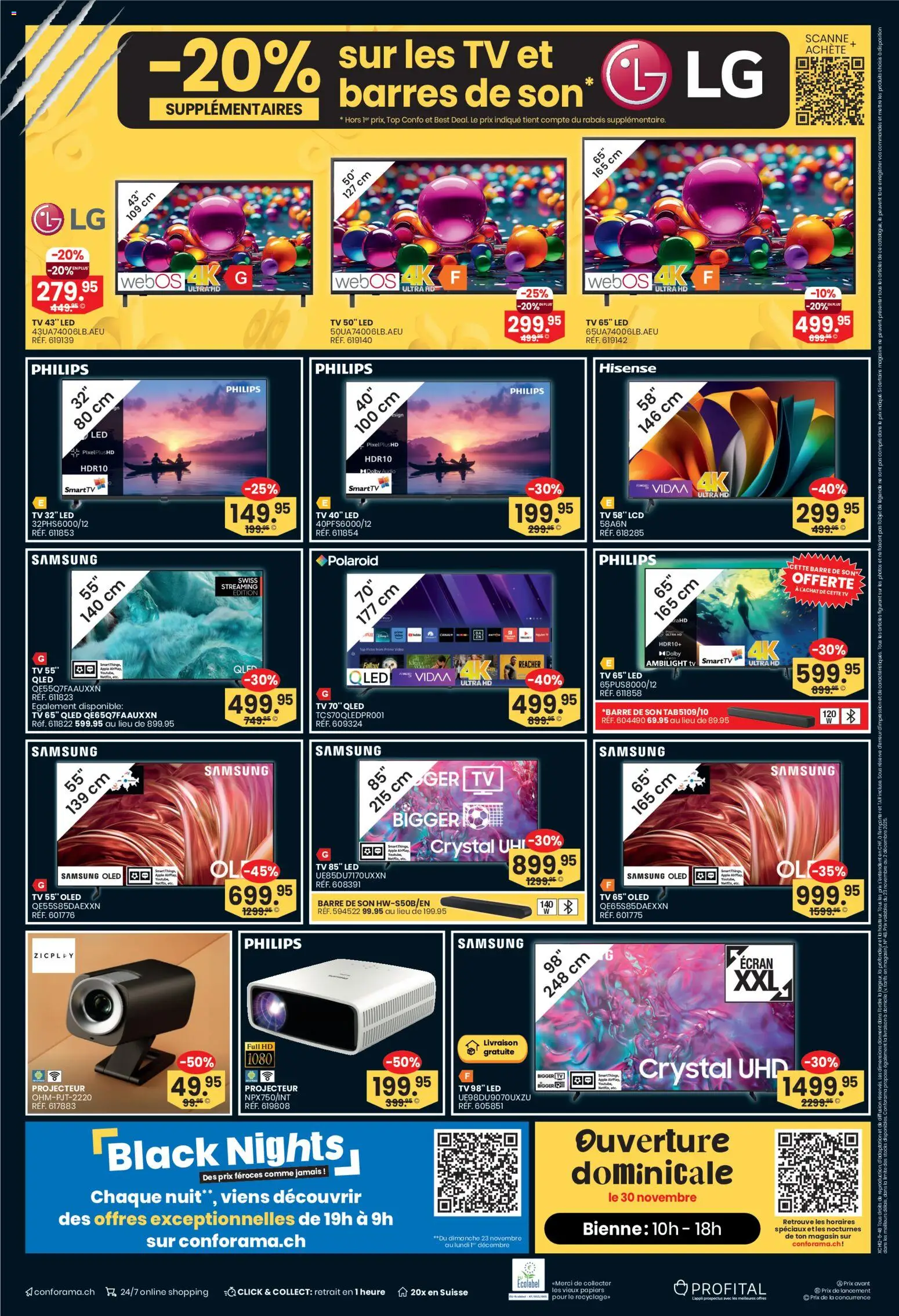 Conforama Aktionen FR – gültig ab 23.11.2025 | Seite: 12 | Produkte: TV, Video, Apple, Samsung