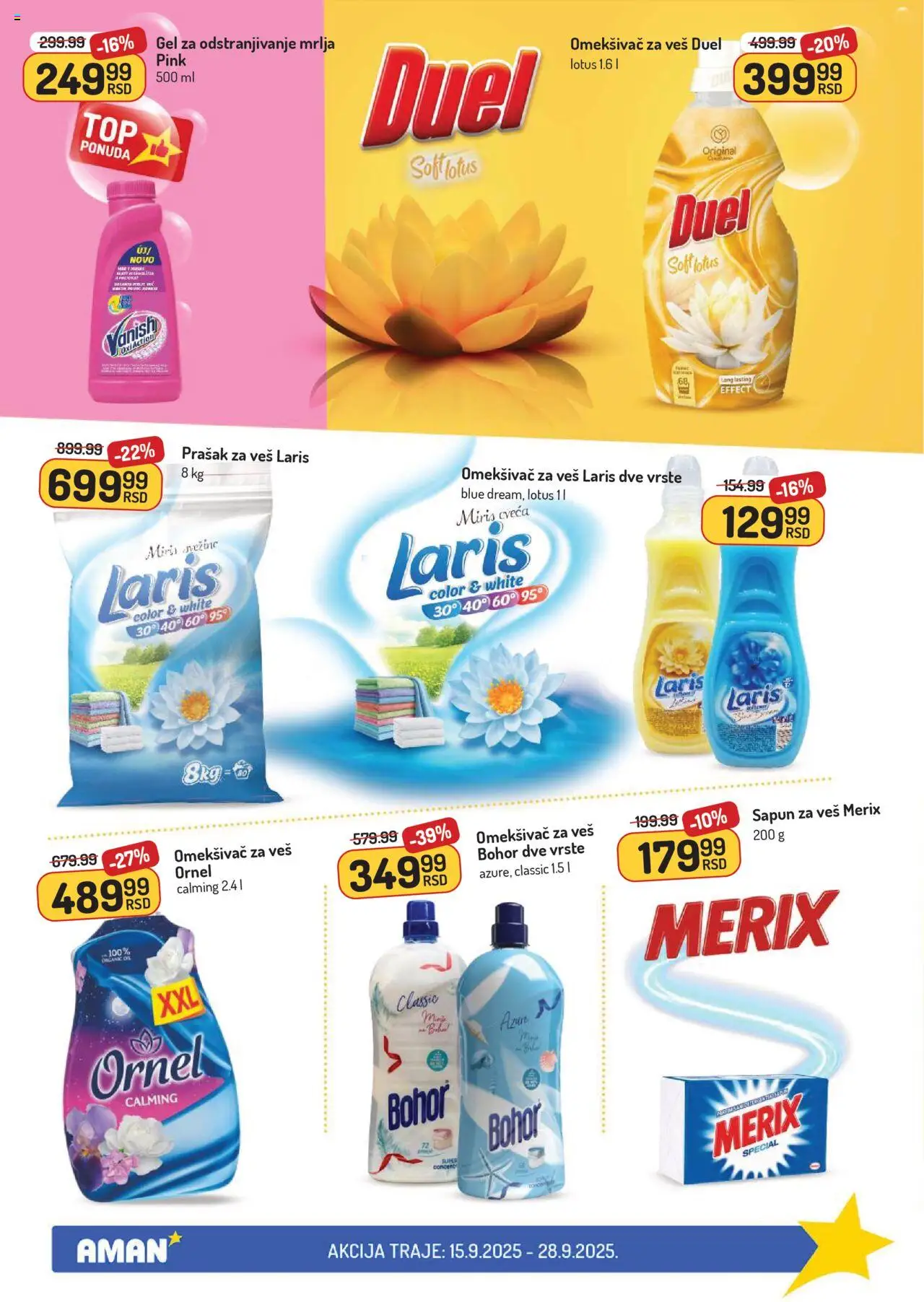 Aman katalog - važi od 15.09.2025 | Strana: 30 | Proizvode: Miris, Sapun, Prašak za veš, Omekšivač za veš