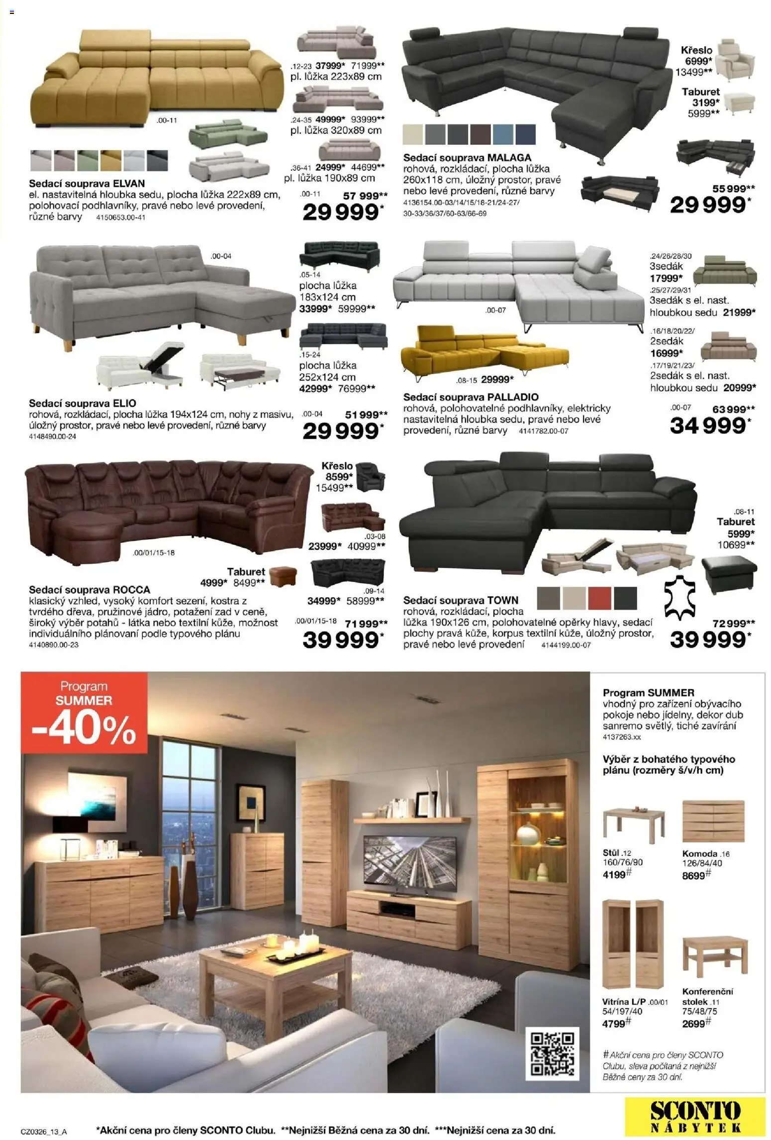 Sconto nábytek leták od 11.02.2026 | Strana: 13 | Produkty: Křeslo, Stolek, Stůl, Barvy