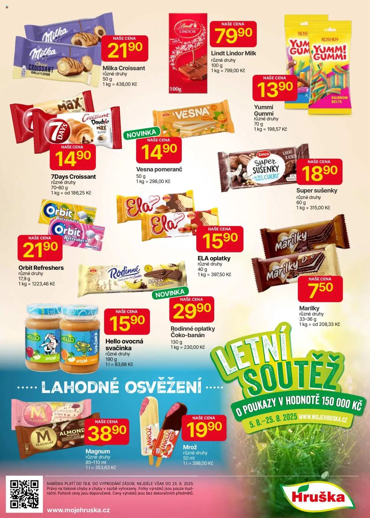 Hruška leták od 19.08.2025 | Strana: 8 | Produkty: Lindt, Milka, Lindt lindor, Croissant