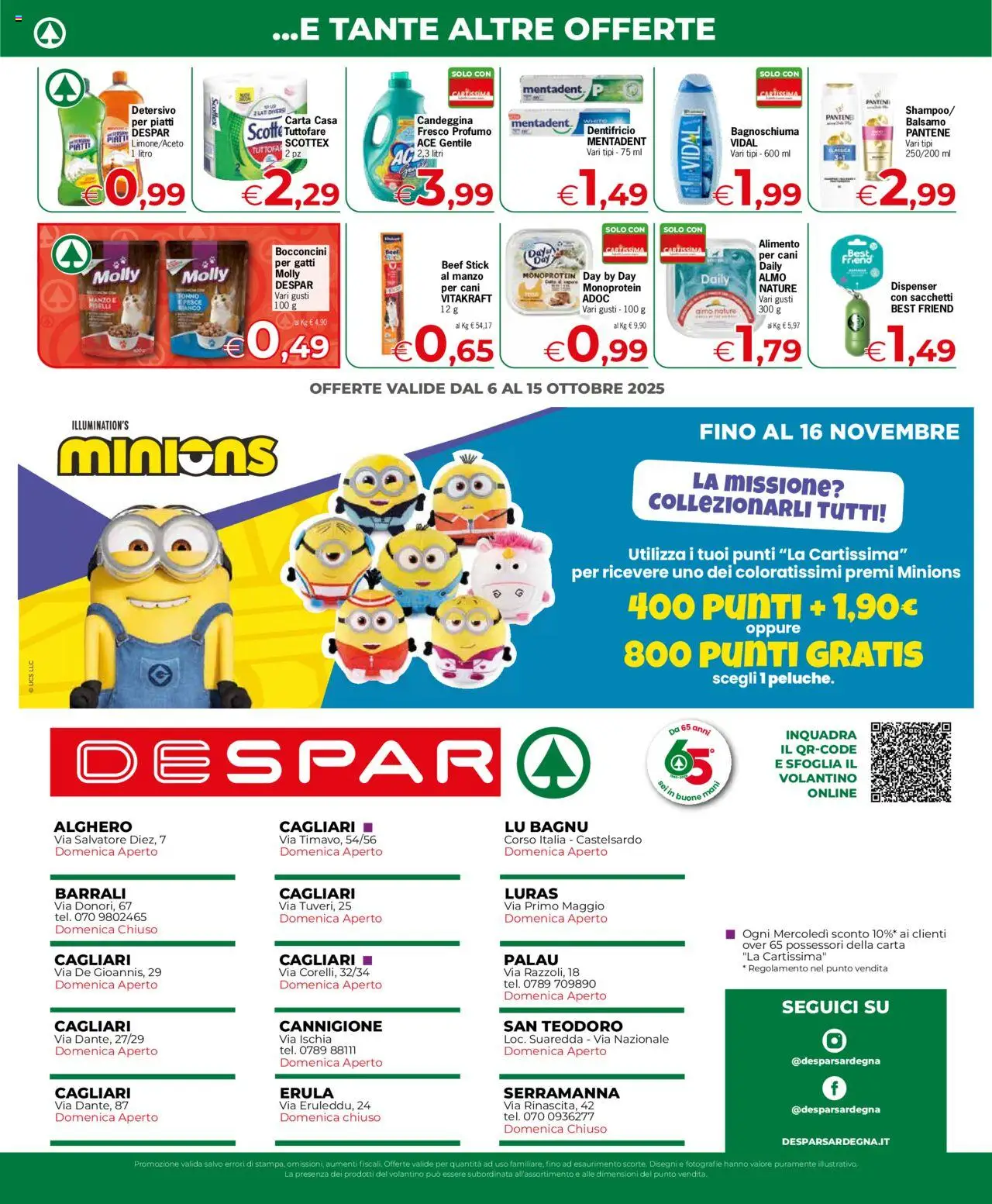 Volantino Despar del 06.10.2025 | Pagina: 4 | Prodotti: Dentifricio, Manzo, Piselli, Tonno