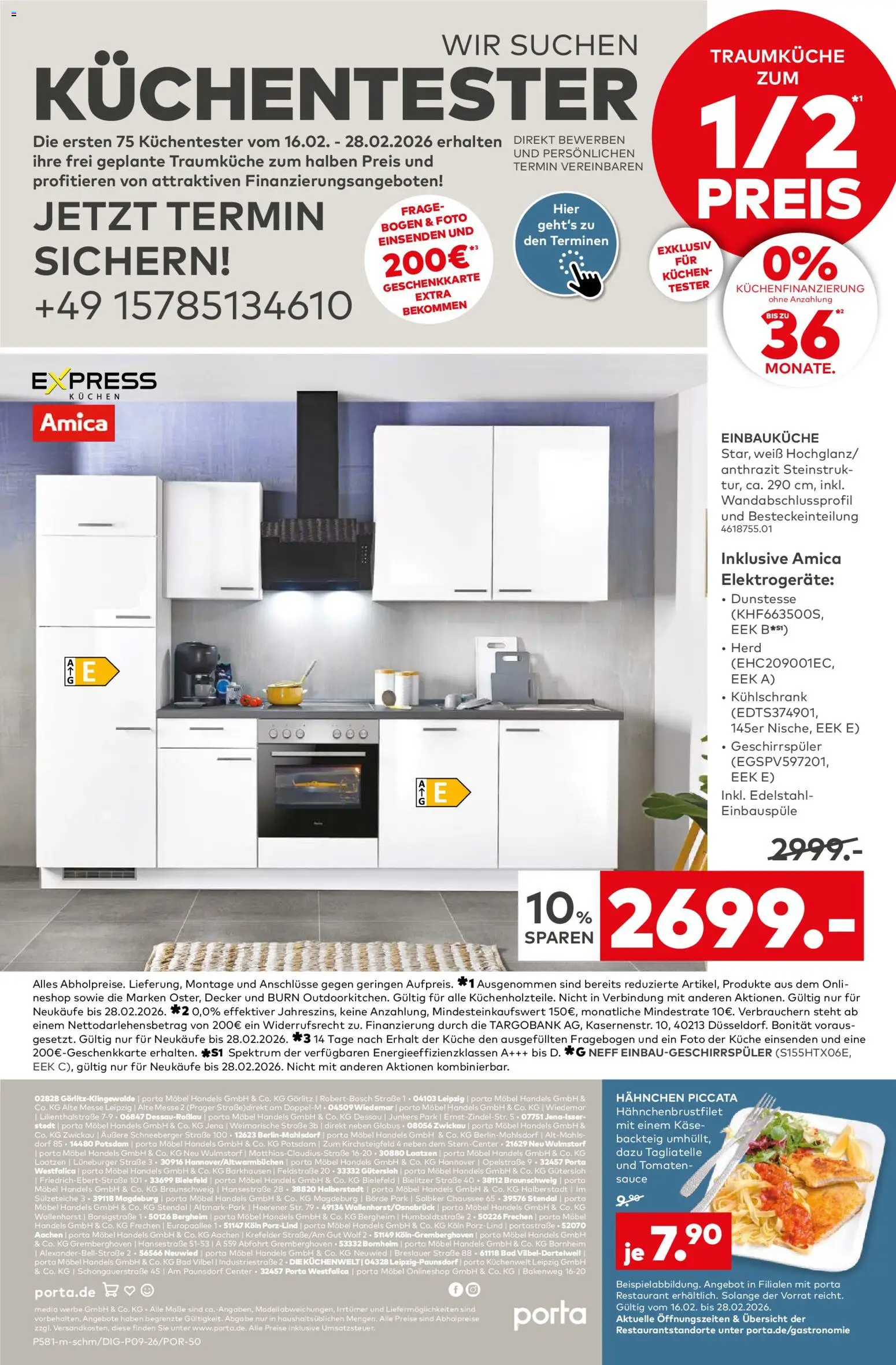 Porta! Küchentester gesucht: Jetzt Traumküche zum halben Preis und weitere Vorteile sichern - Aachen – gültig ab 15.02.2026 | Seite: 12