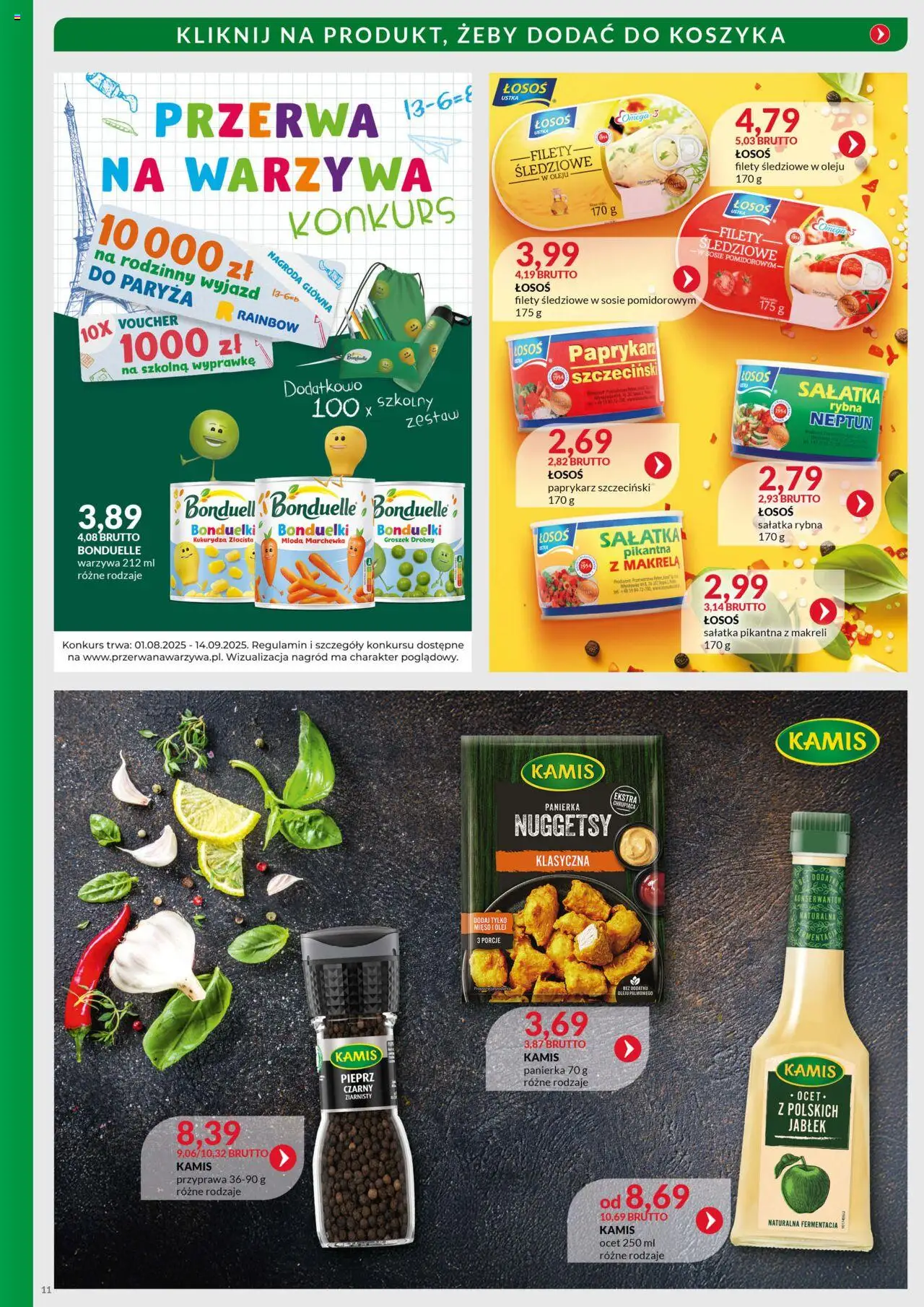 Eurocash Gazetka - Powrót do Szkoły od 04.08.2025 | Strona: 11 | Produkty: Ocet, Paprykarz, Rybna, Kukurydza