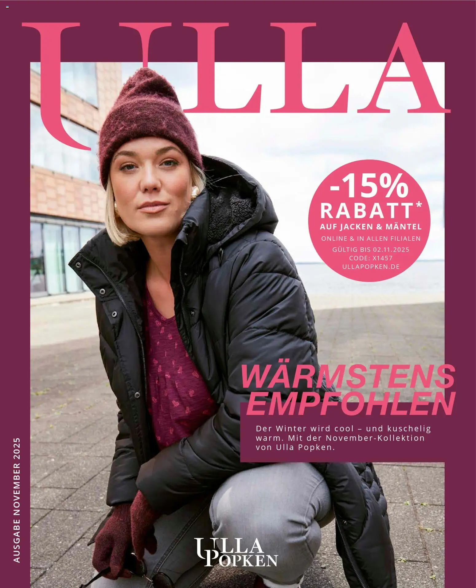 Ulla Popken Prospekt 	 – gültig ab 01.11.2025 | Seite: 1 | Produkte: Mantel