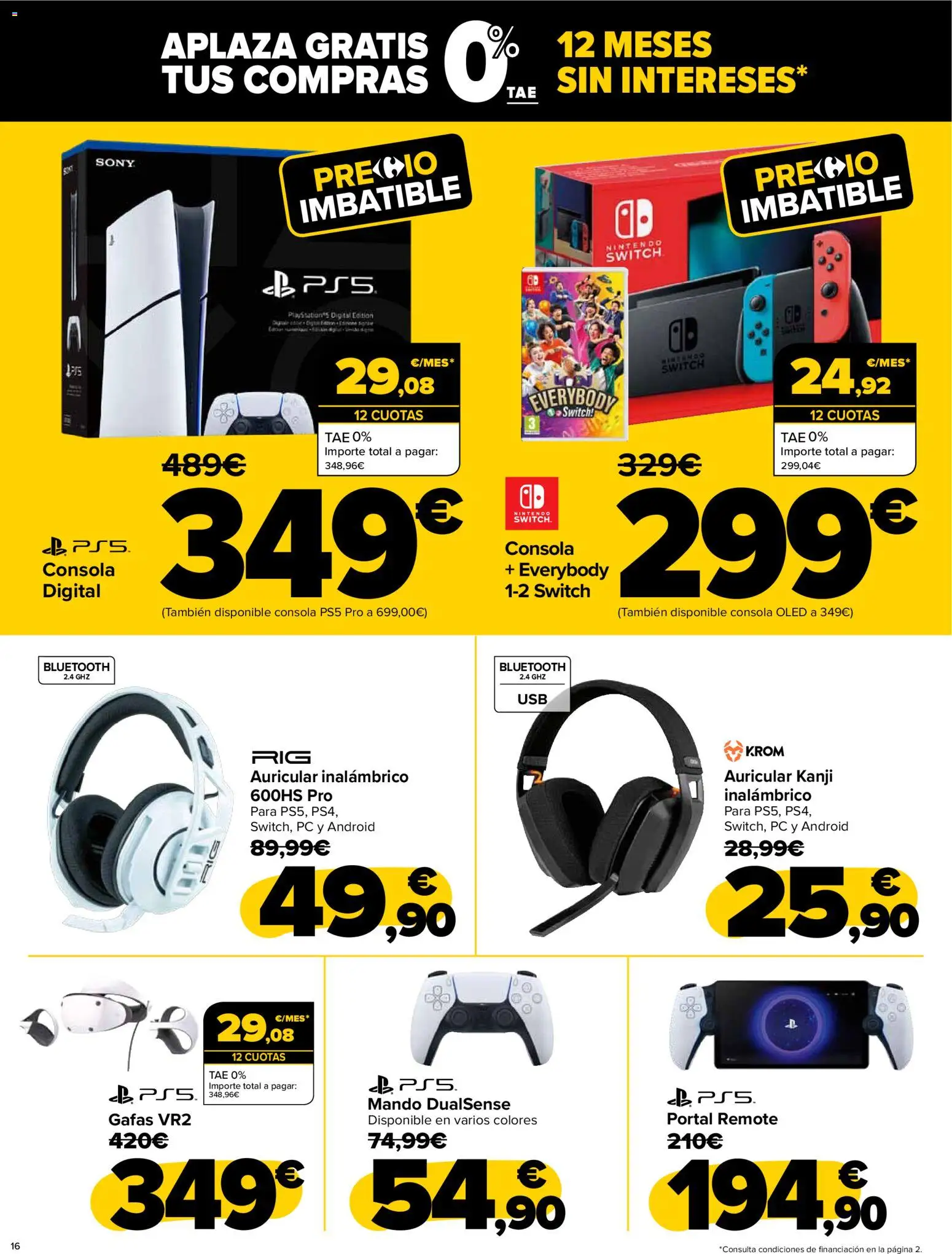 Carrefour - Black Friday │ válido desde el 20.11.2025 | Página: 16 | Productos: Consola, Nintendo, PC