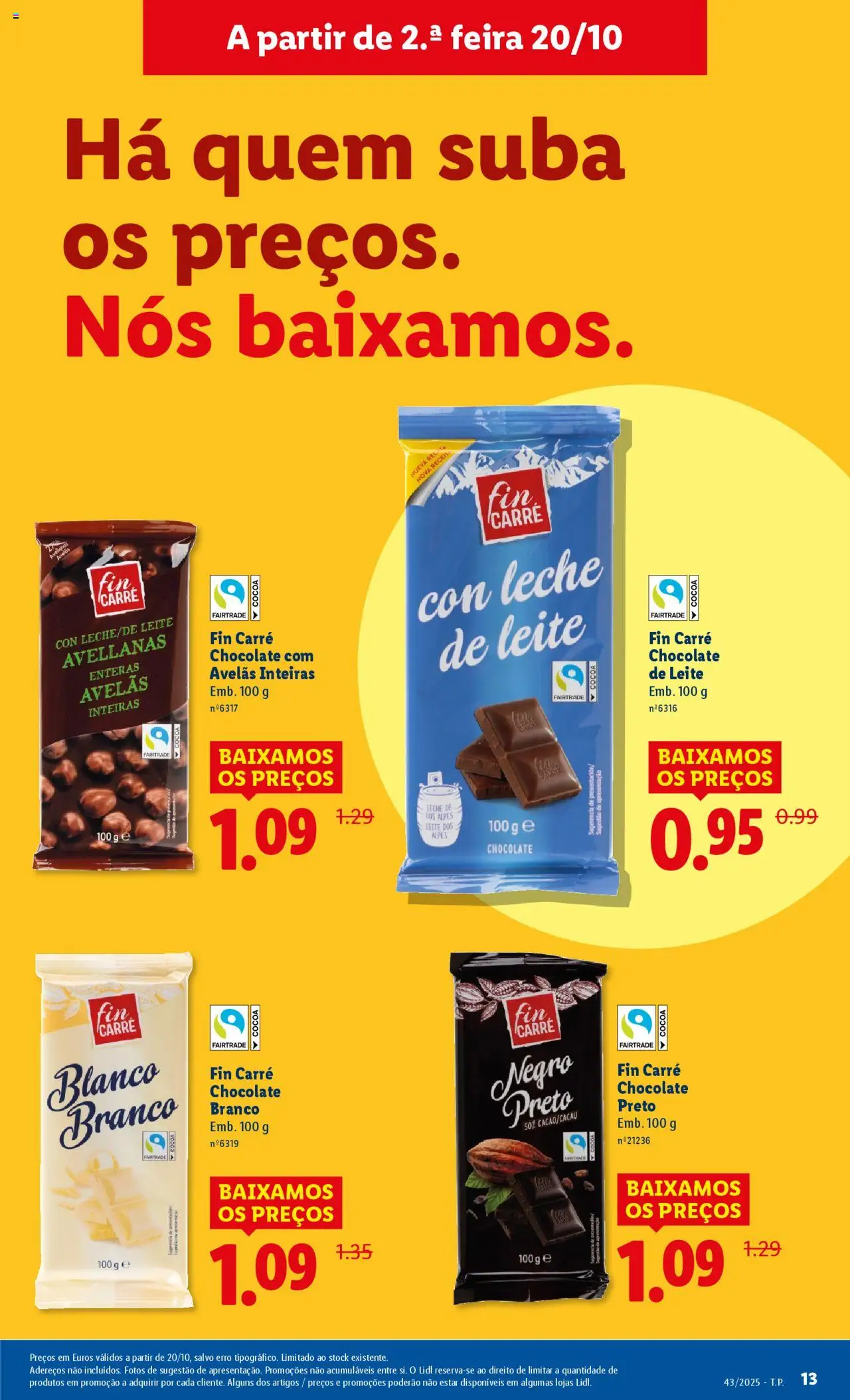 Lidl folheto │ válido de 20.10.2025 | Página: 13 | Produtos: Avelãs, Leite, Chocolate