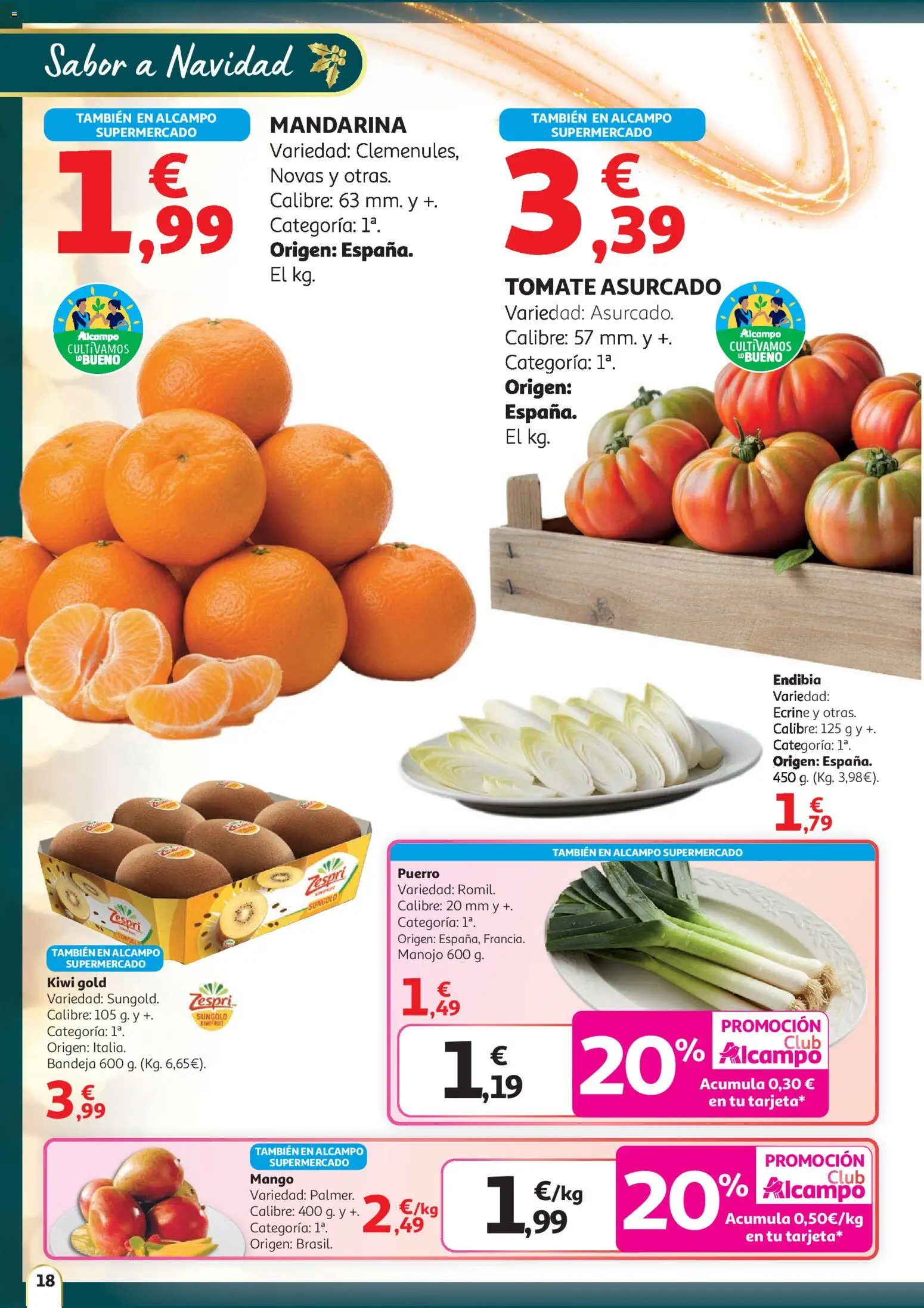 Alcampo - HP Unico │ válido desde el 11.12.2025 | Página: 18 | Productos: Kiwi, Ρούτερ, Bandeja