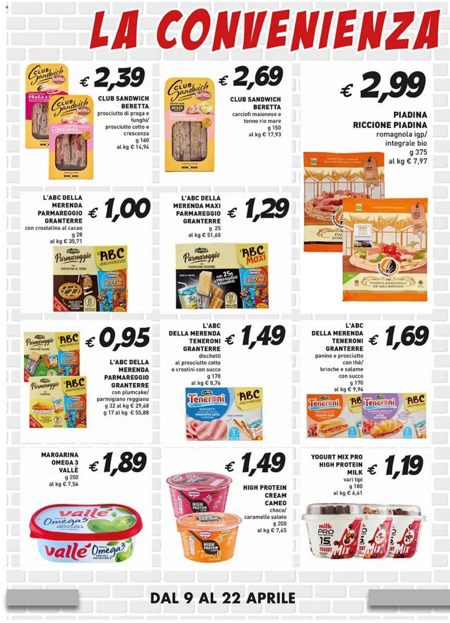 Volantino Coal del 09.04.2026 | Pagina: 2 | Prodotti: Prosciutto, Margarina, Cacao, Crescenza