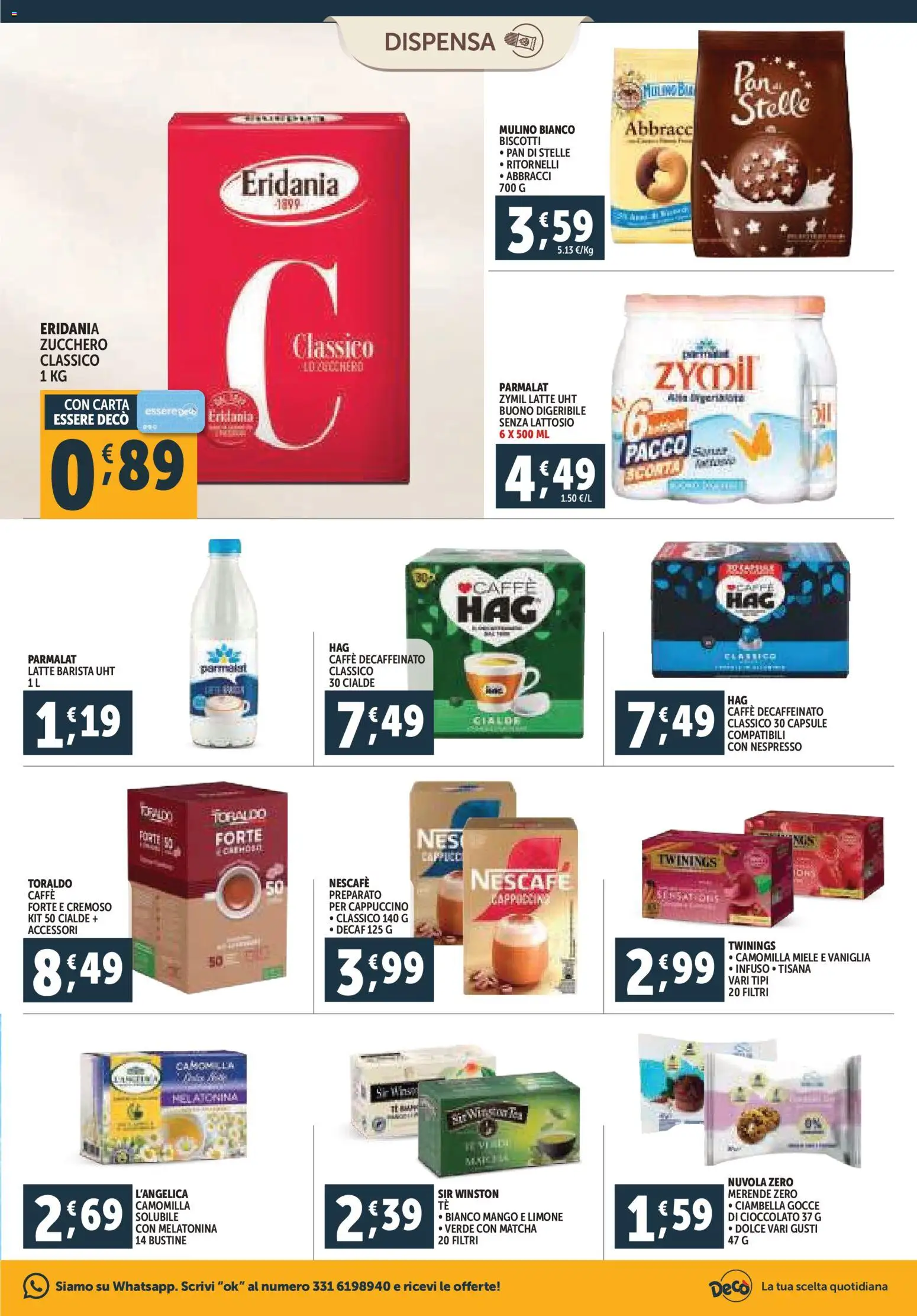 Volantino Decò del 07.11.2025 | Pagina: 11 | Prodotti: Caffè, Biscotti, Latte, Miele