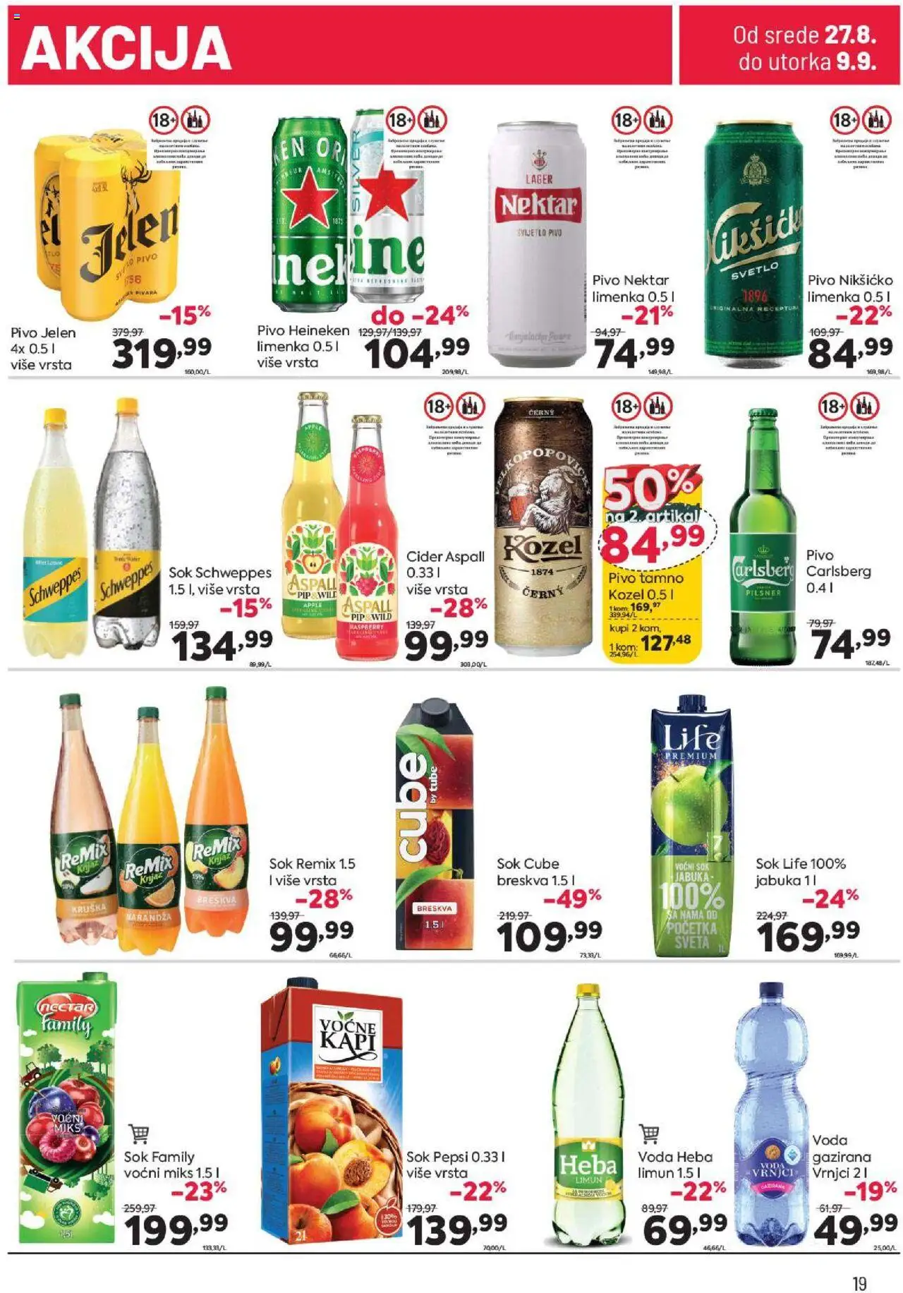 PerSu katalog - važi od 27.08.2025 | Strana: 19 | Proizvode: Cider, Pivo, Limun, Breskva