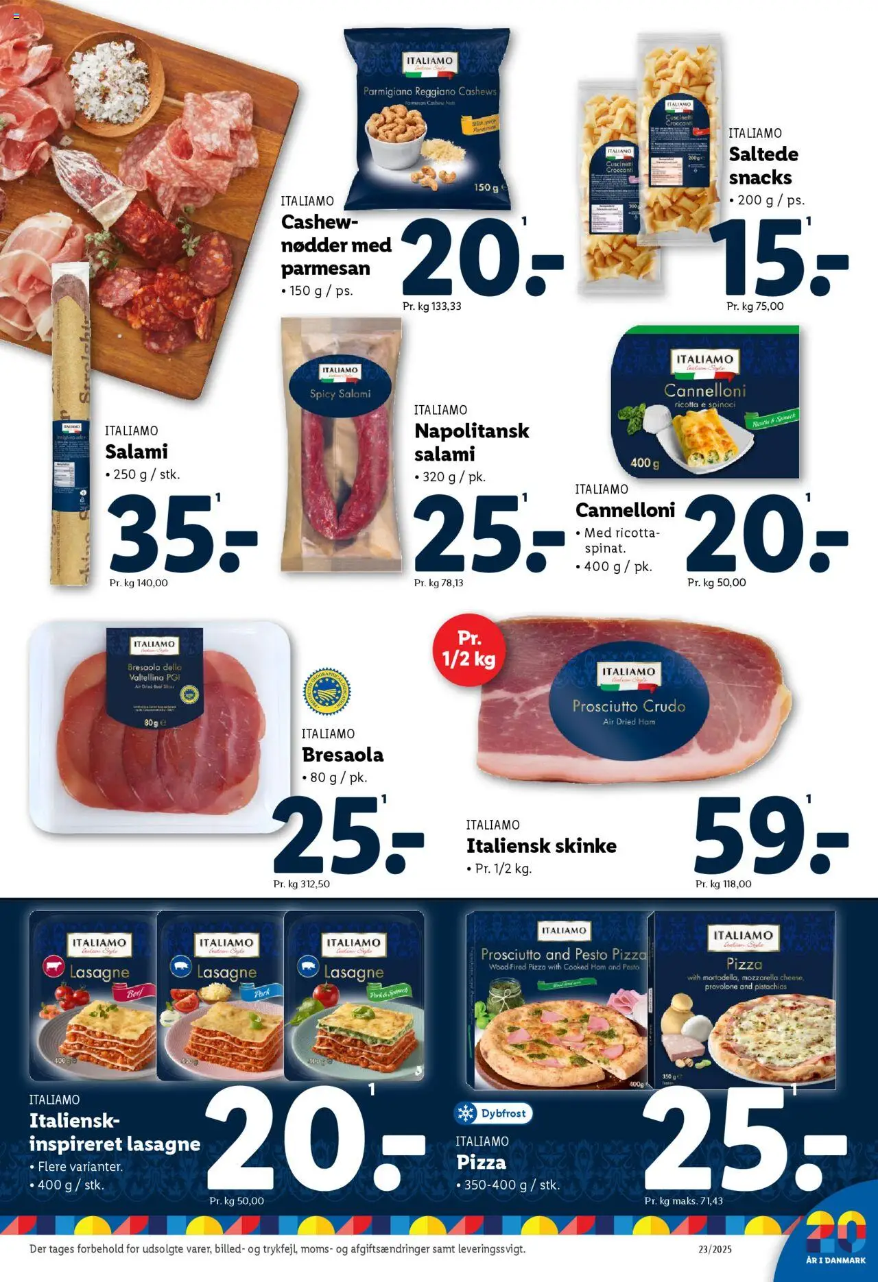 Lidl Tilbudsavis gyldig fra 04.06.2025 | Side: 27 | Produkter: Salami, Skinke, Pizza, Carpete