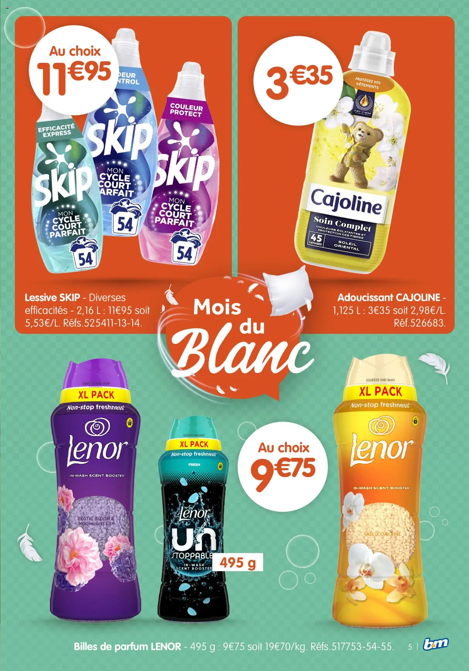 {H1} | Page: 5 | Produits: Lenor, Parfum, Adoucissant, Vêtements