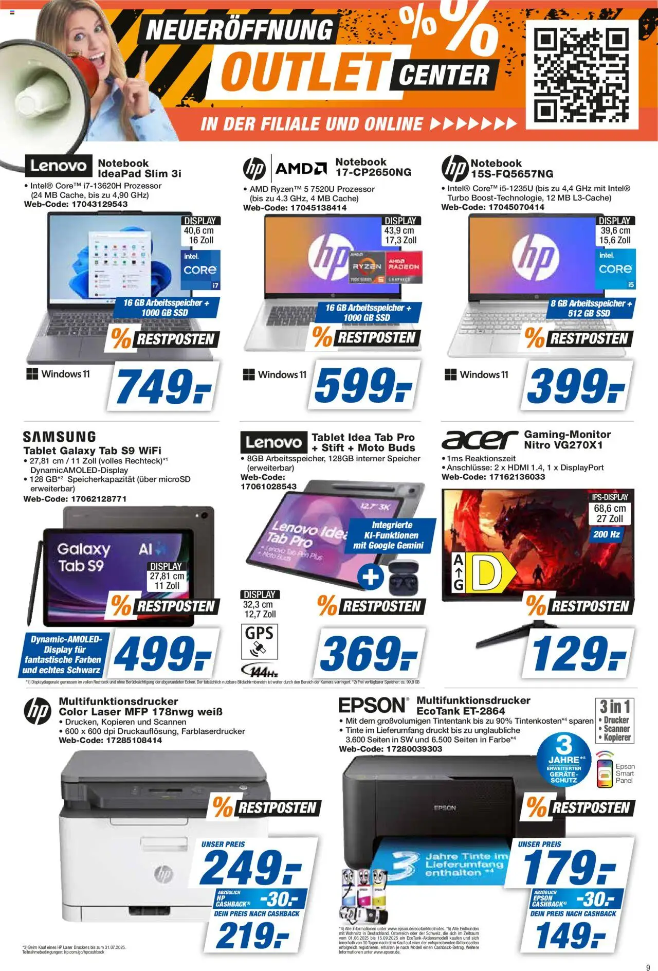 Expert Prospekt 	 - gültig ab dem 25.07.2025 | Seite: 9 | Produkte: Kamera, Lenovo, HP, Samsung