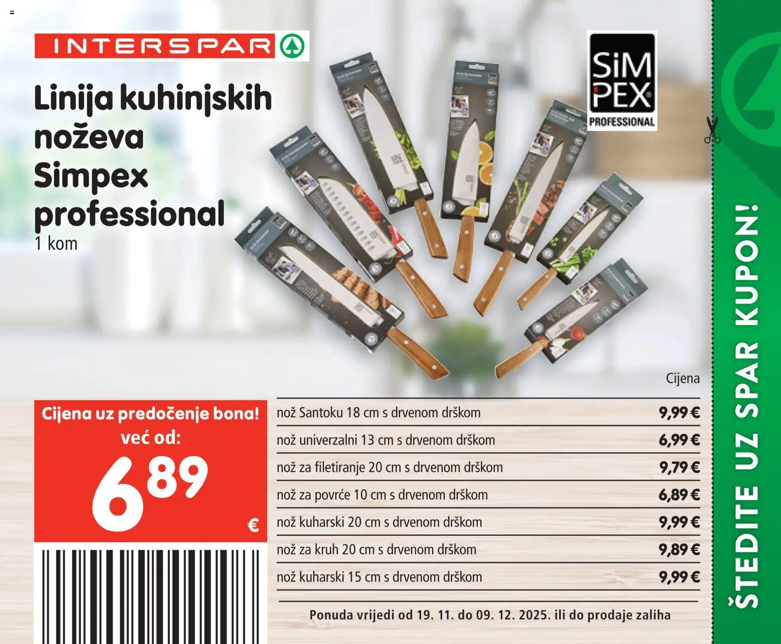 Interspar katalog | vrijedi od 19.11.2025 | Stranica: 58 | Proizvodi: Kruh, Nož, Povrće