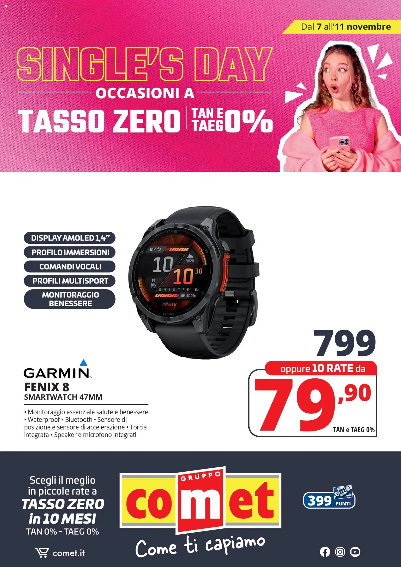 Volantino Comet del 07.11.2025 | Pagina: 14 | Prodotti: Torcia, Microfono, Speaker, Smartwatch