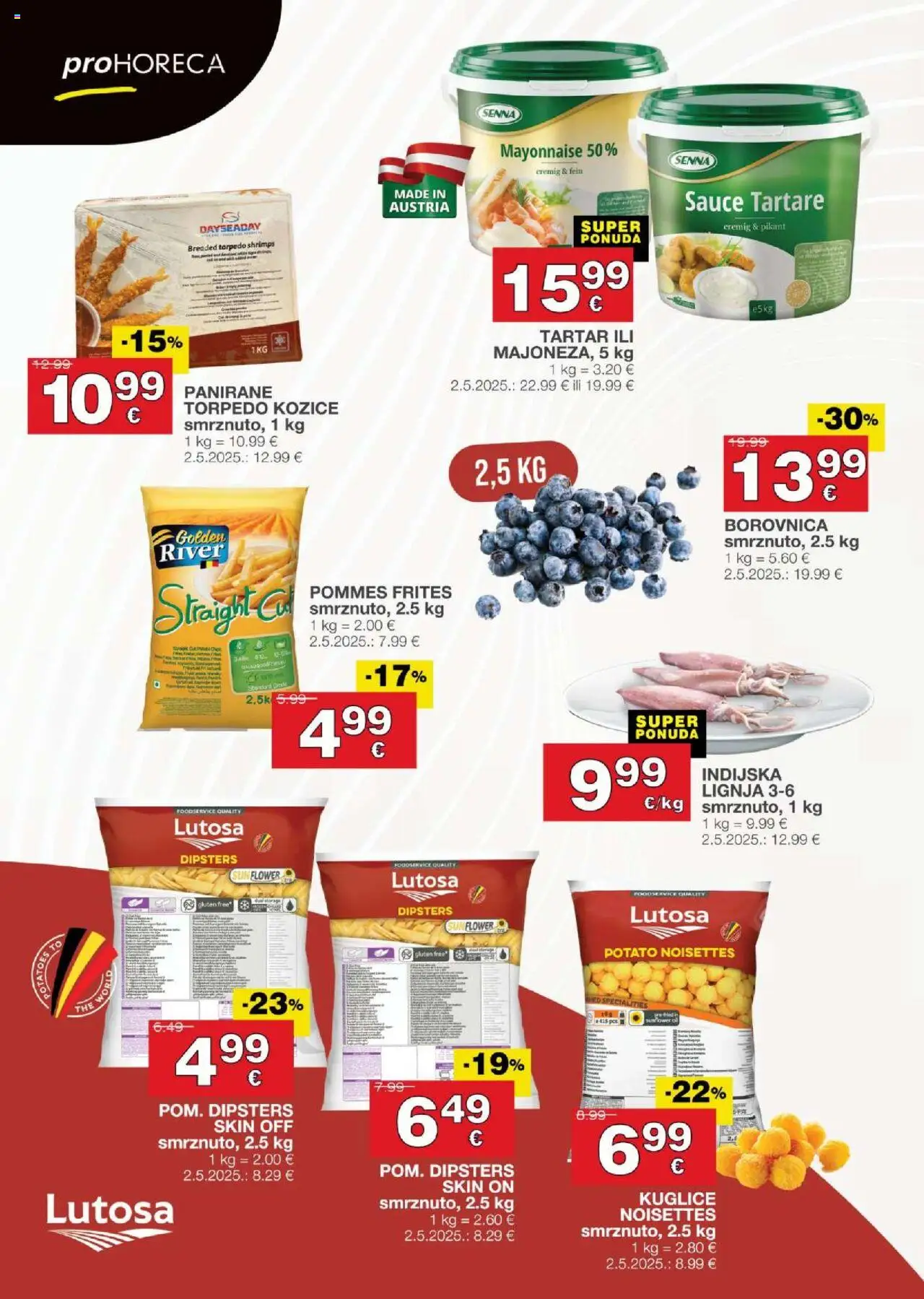 Stanić Diskont katalog | vrijedi od 18.09.2025 | Stranica: 14 | Proizvodi: Pommes frites, Borovnica, Kozice