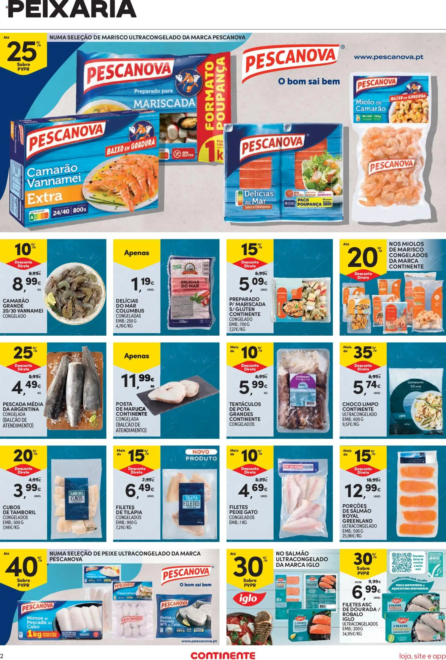 Continente Semanal Continente Bom Dia │ válido de 20.01.2026 | Página: 2 | Produtos: Cabo, Pescada, Pescada do cabo, Peixe