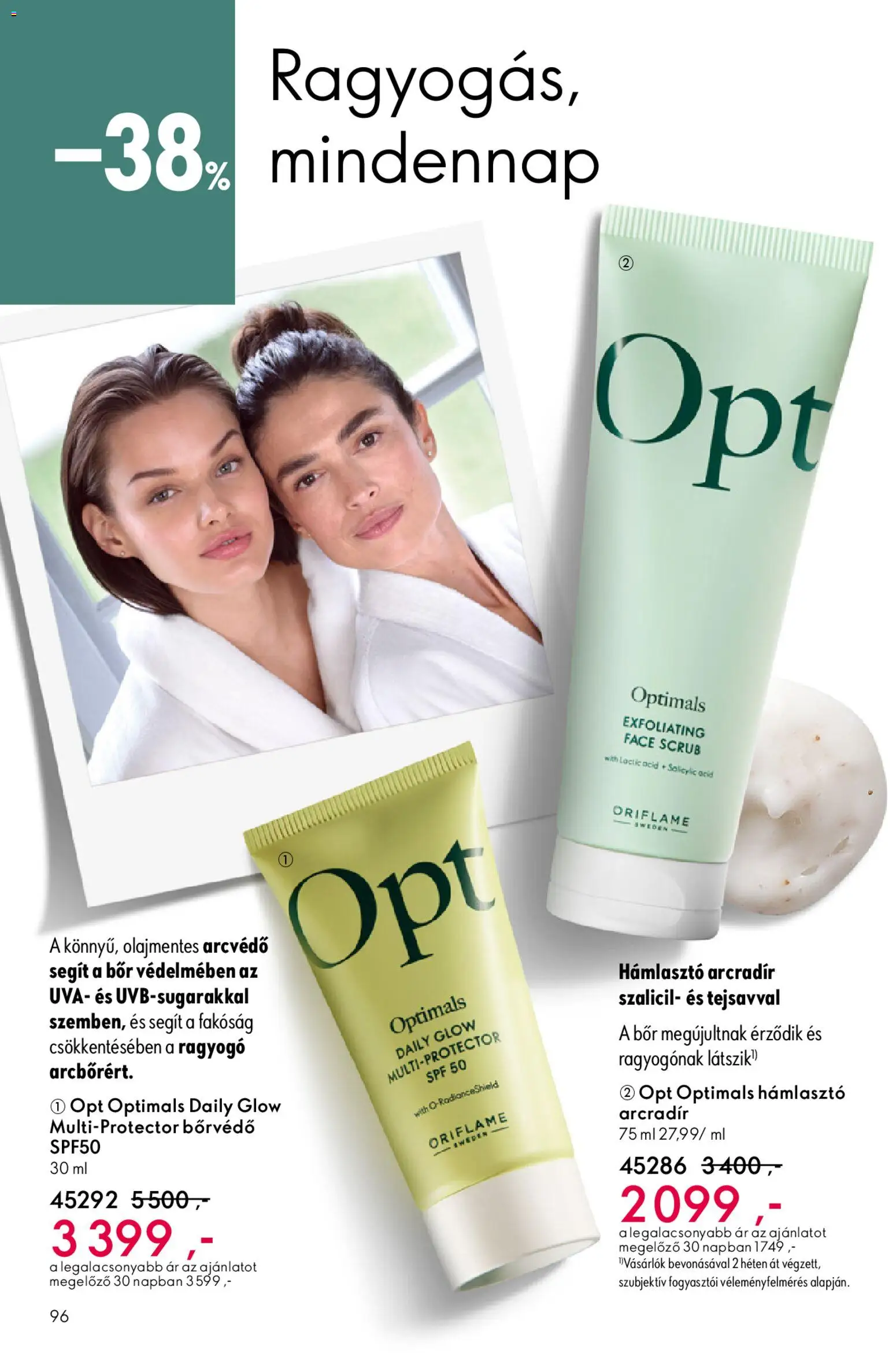 Oriflame akciós ujság - amely érvényes a következő dátumtól: 15.04.2026 | Oldal: 96 | Termékek: Hámlasztó, Bor