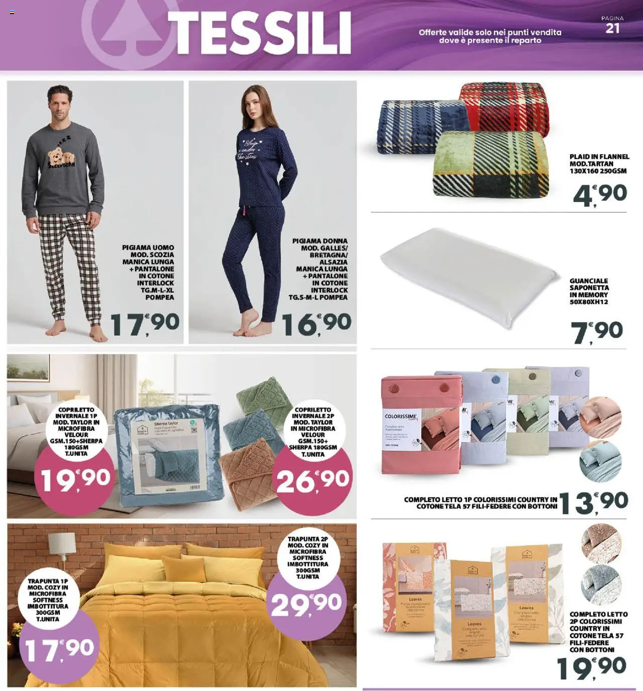 Volantino Eurospar del 29.09.2025 | Pagina: 21 | Prodotti: Plaid, Saponetta, Trapunta, Guanciale