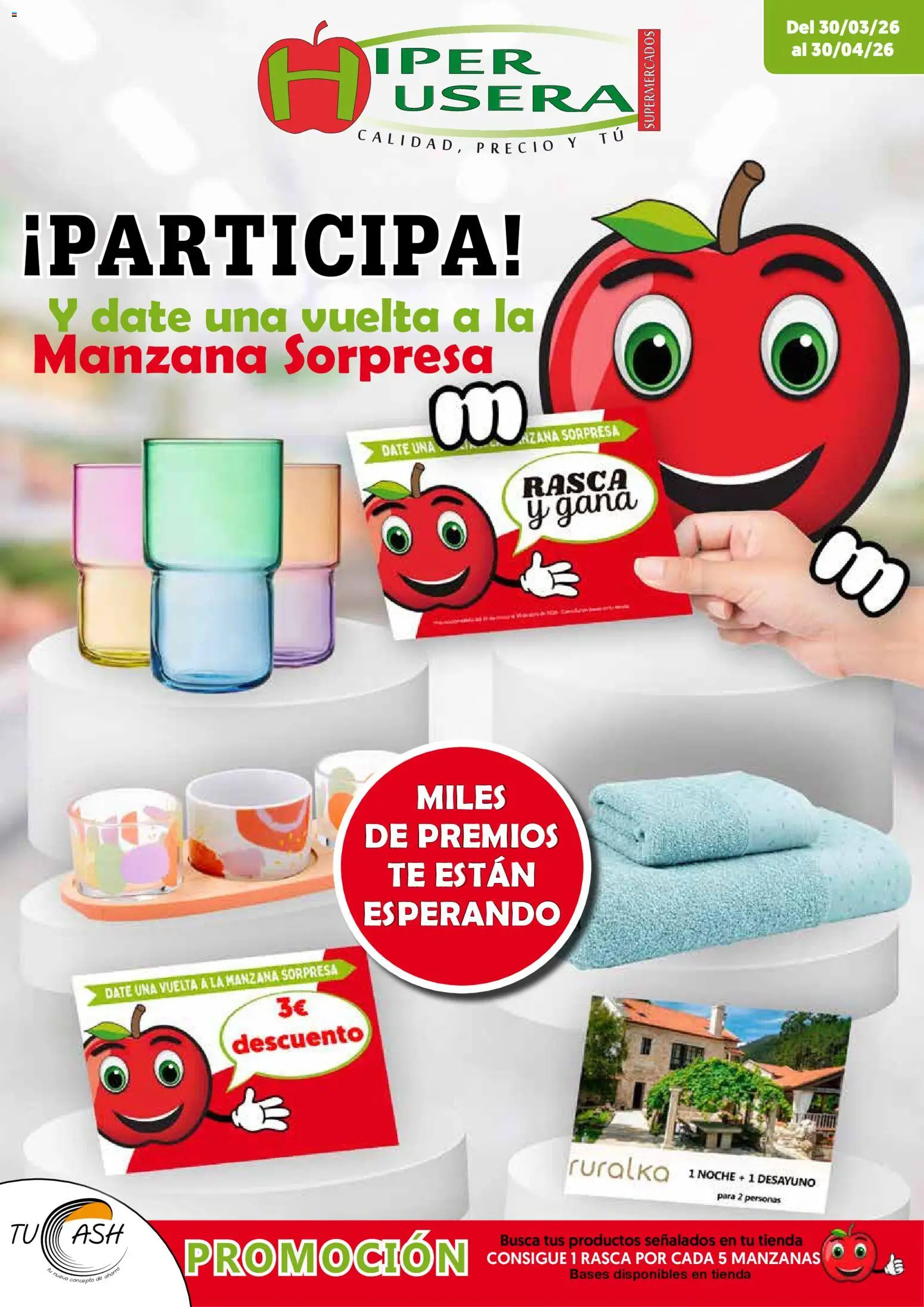 Hiper Usera folleto │ válido desde el 30.03.2026 | Página: 1 | Productos: Manzanas, Manzana, Té