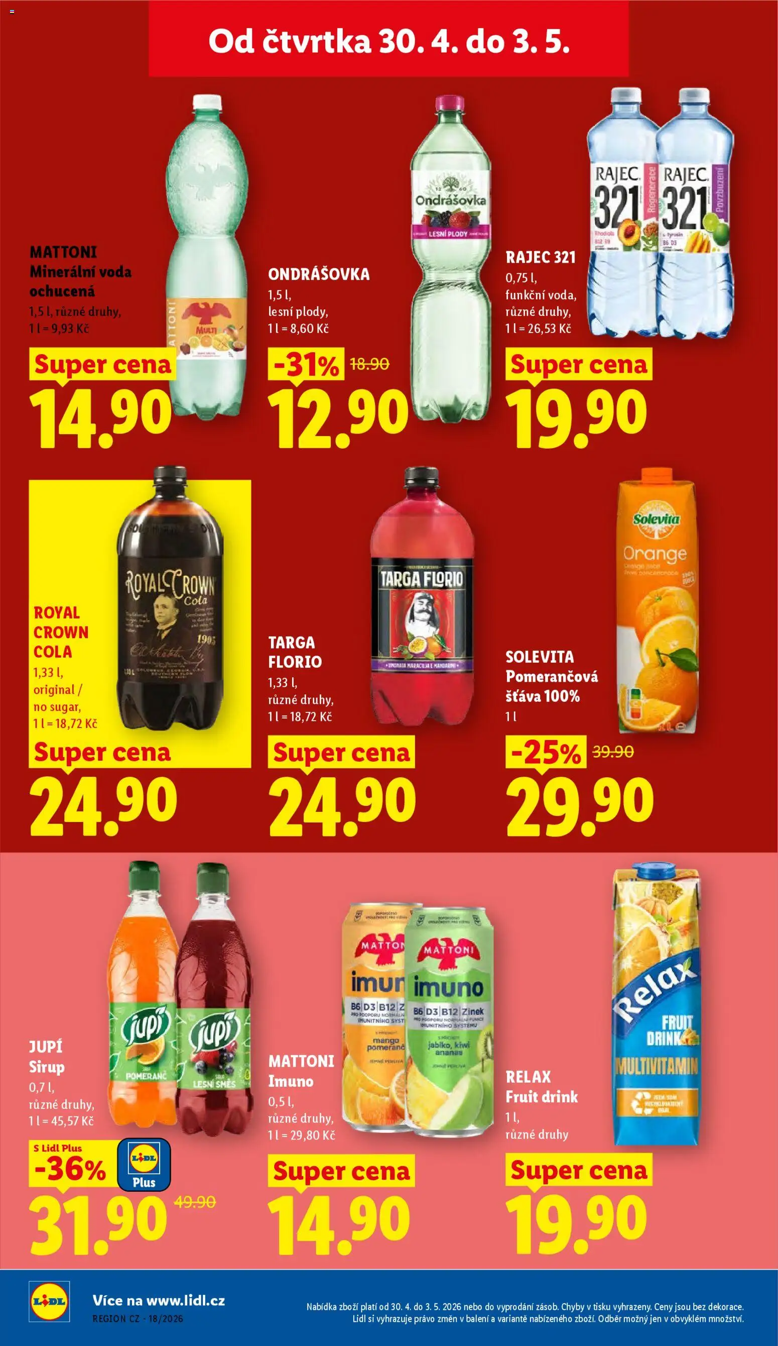 Lidl leták od 30.04.2026 | Strana: 24 | Produkty: Mango, Ananas, Kiwi, Minerální voda
