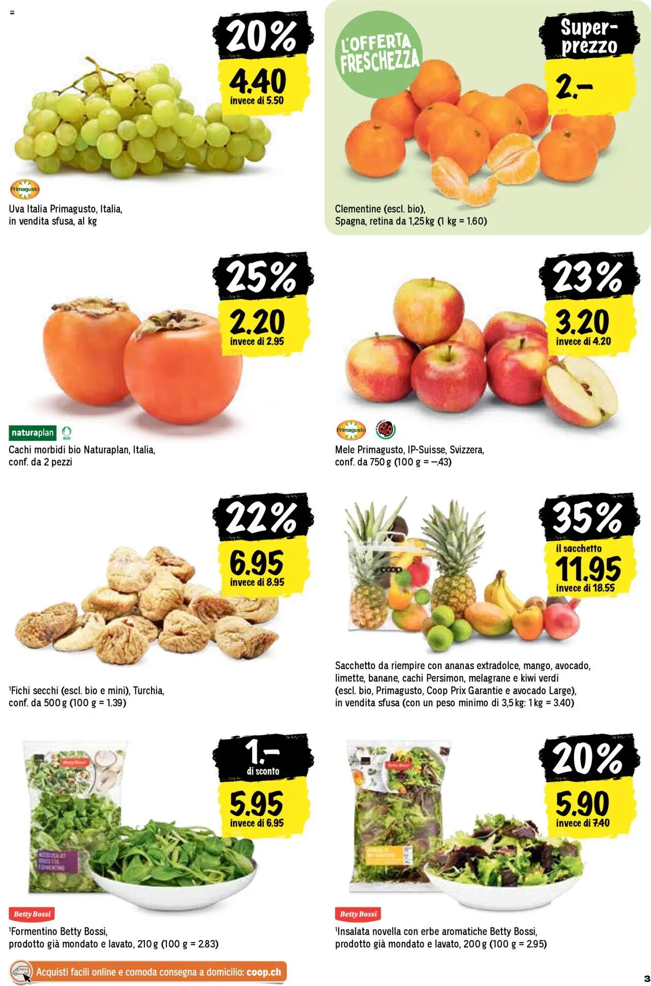 Coop - Una settimana di azioni – gültig ab 23.10.2025 | Seite: 3 | Produkte: Avocado, Ananas, Kiwi
