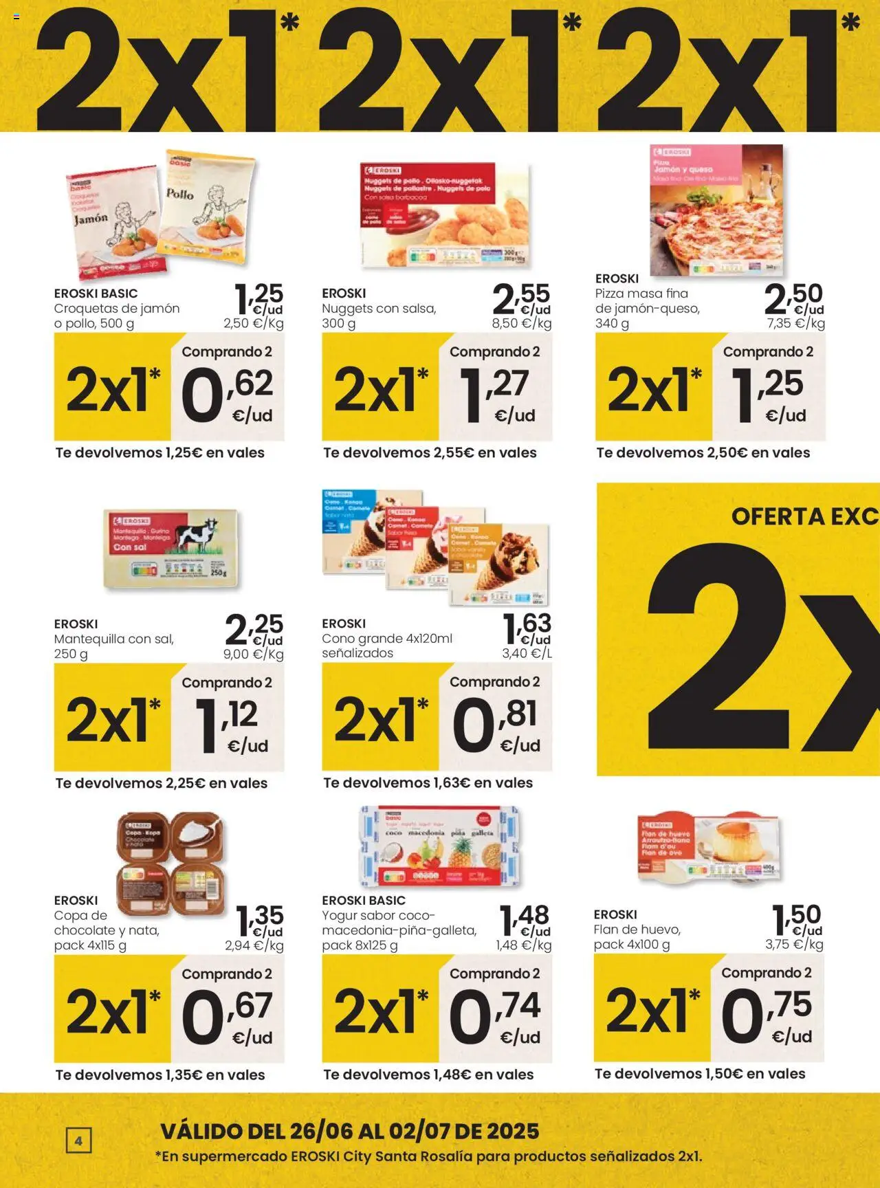 Eroski -  City Santa Rosalía │ válido desde el 26.06.2025 | Página: 4 | Productos: Τυρόπιτα, Té, Barbacoa, Συσκευή ροής