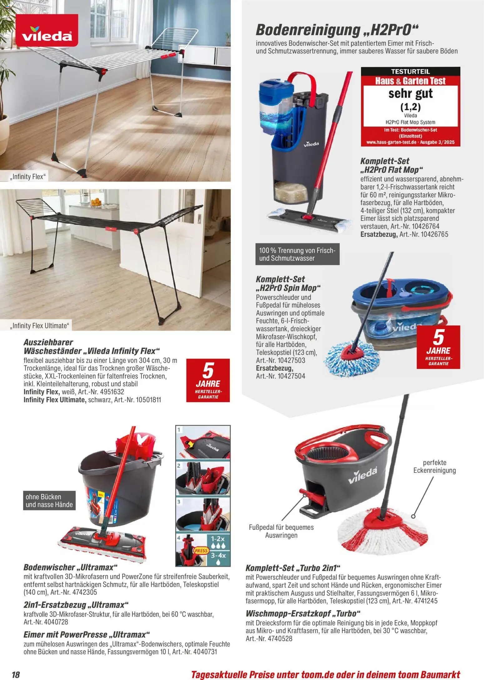 Toom Baumarkt  Wohnen & Haushalt 2026 – gültig ab 01.01.2026 | Seite: 18 | Produkte: Wasser, Waschestander