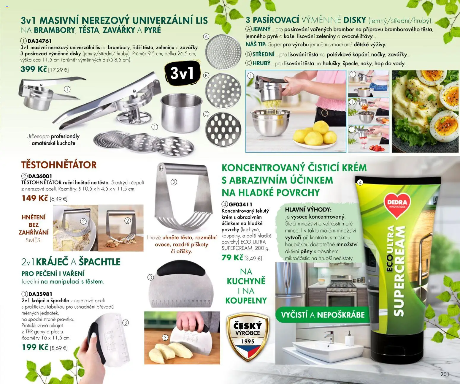 Nové Dedra akcie – leták je platný od 01.02.2026 | Strana: 101 | Produkty: Lis, Kuchyne, Krém