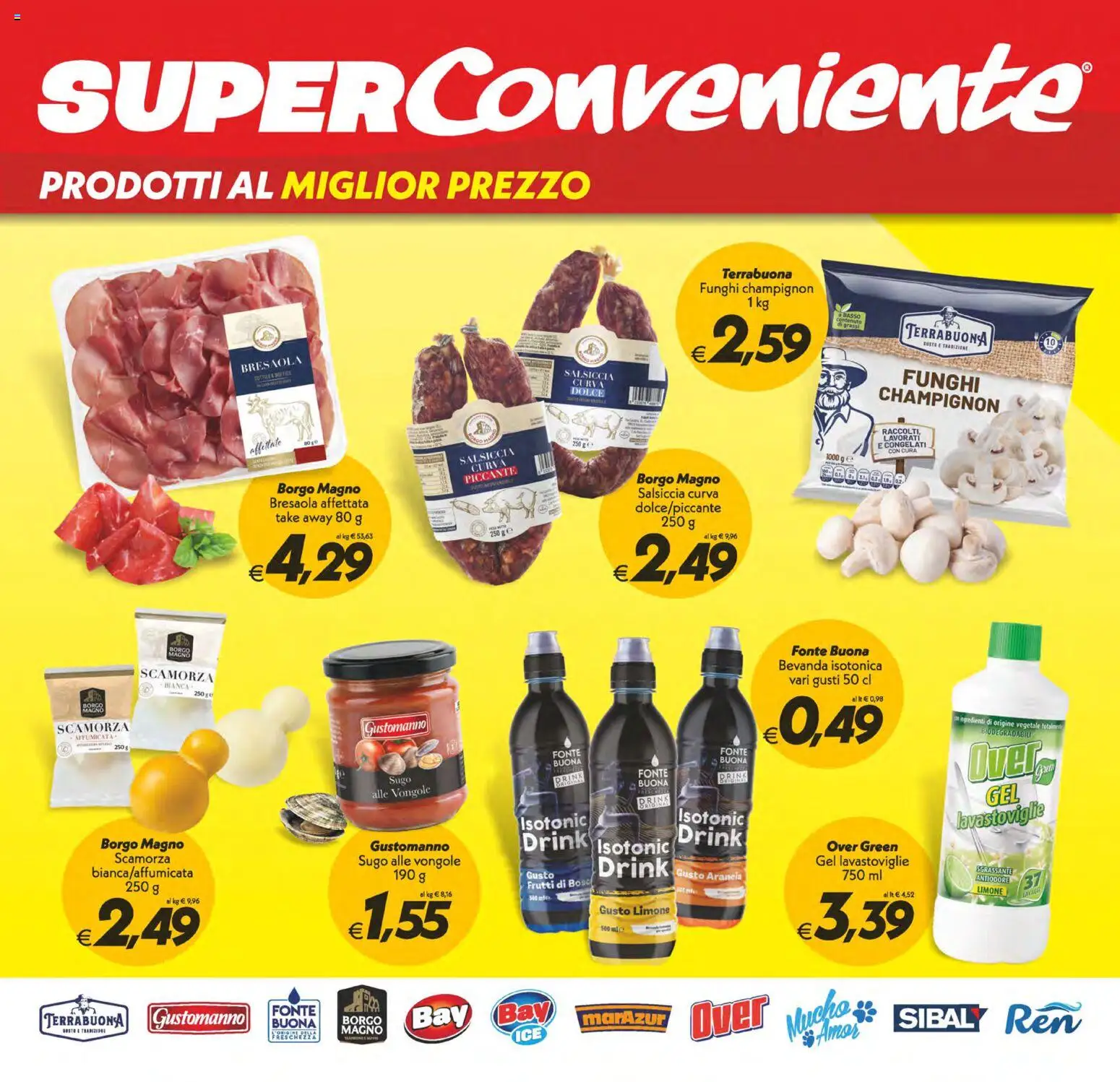 Volantino SuperConveniente del 07.04.2026 | Pagina: 19 | Prodotti: Salsiccia, Funghi, Arancia, Sugo
